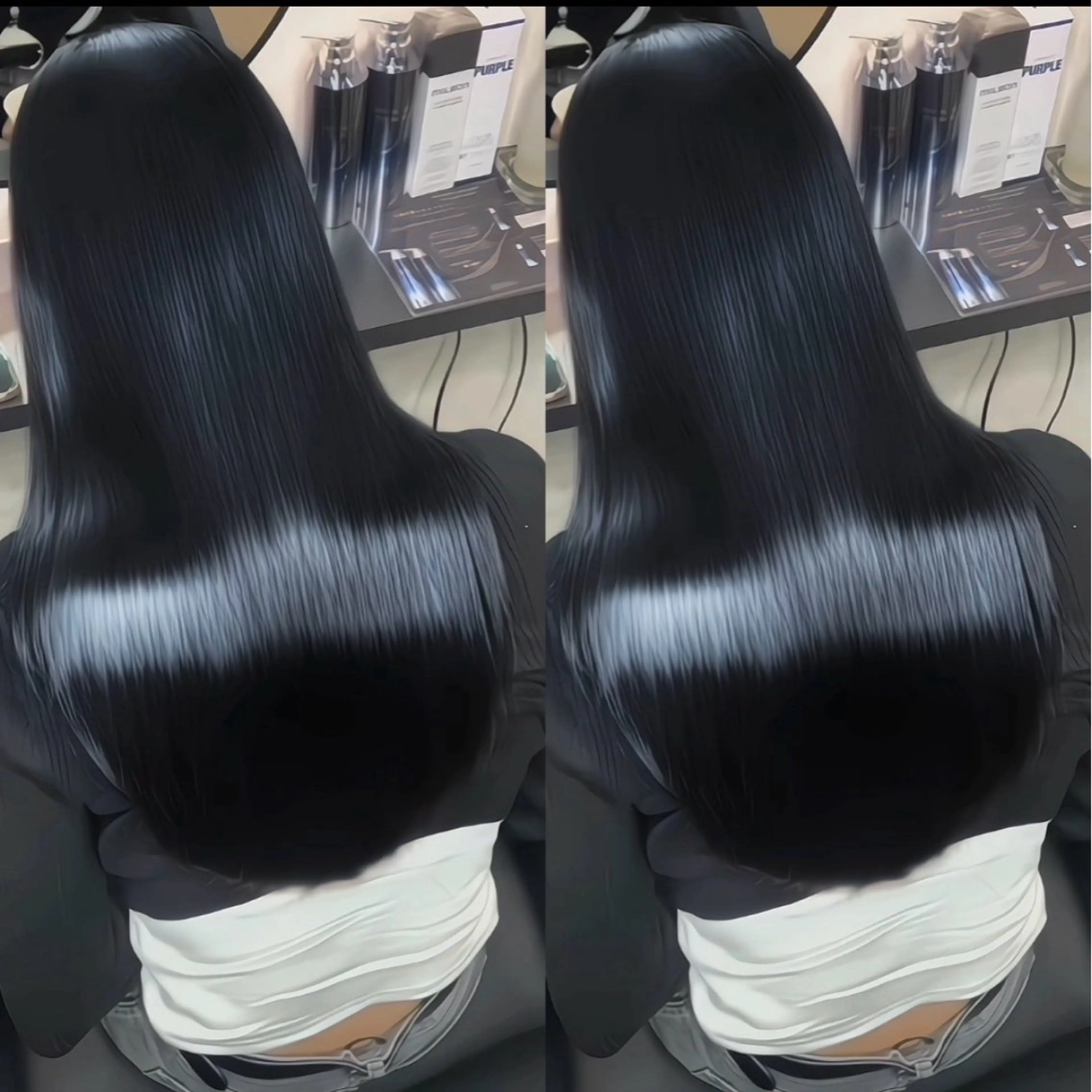 ロング カラー ヘアアレンジ ヘアカラー 縮毛矯正 トリートメント 新宿 /髪質改善/ 縮毛矯正/ヒュウガのヘアスタイル