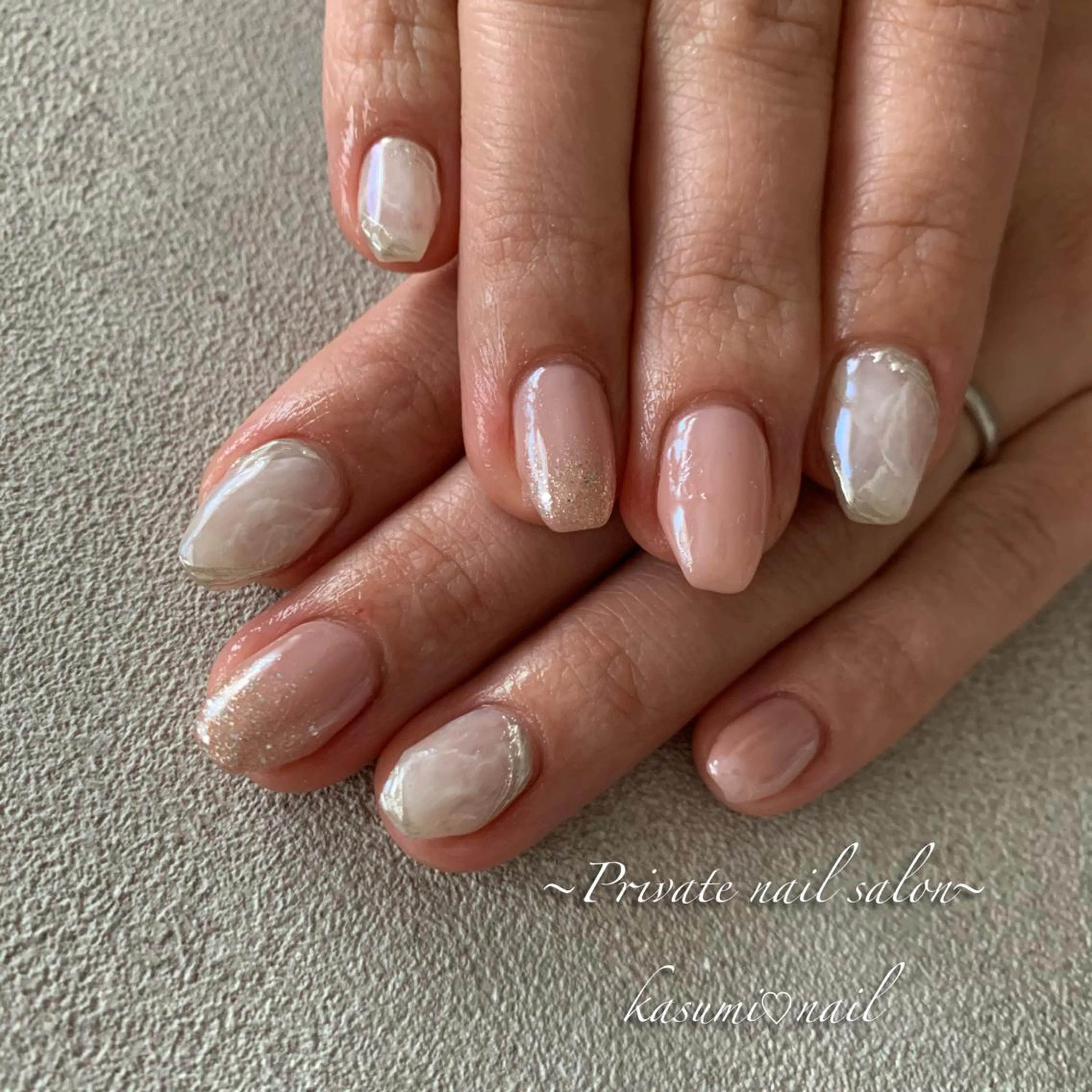 ネイル ラメ(グリッター) マグネットネイル ミラーネイル ニュアンスネイル 冬ネイル KASUMI♡ Nailのネイルデザイン