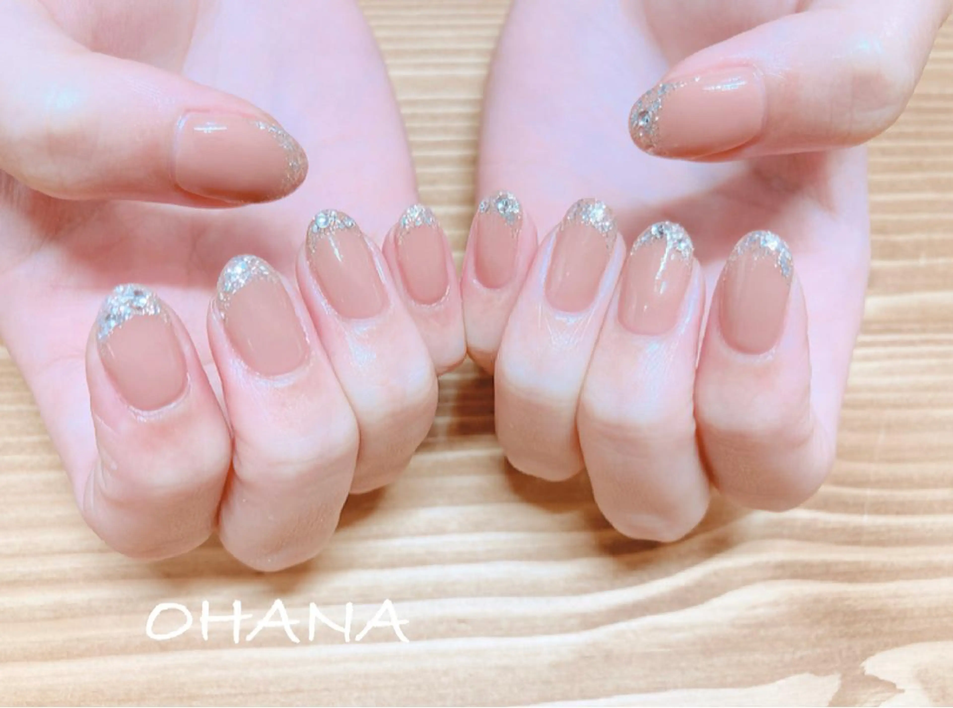 ネイル 成人式 長さ出し フットネイル ハート ミラーネイル nailroom OHANA🌴のネイルデザイン