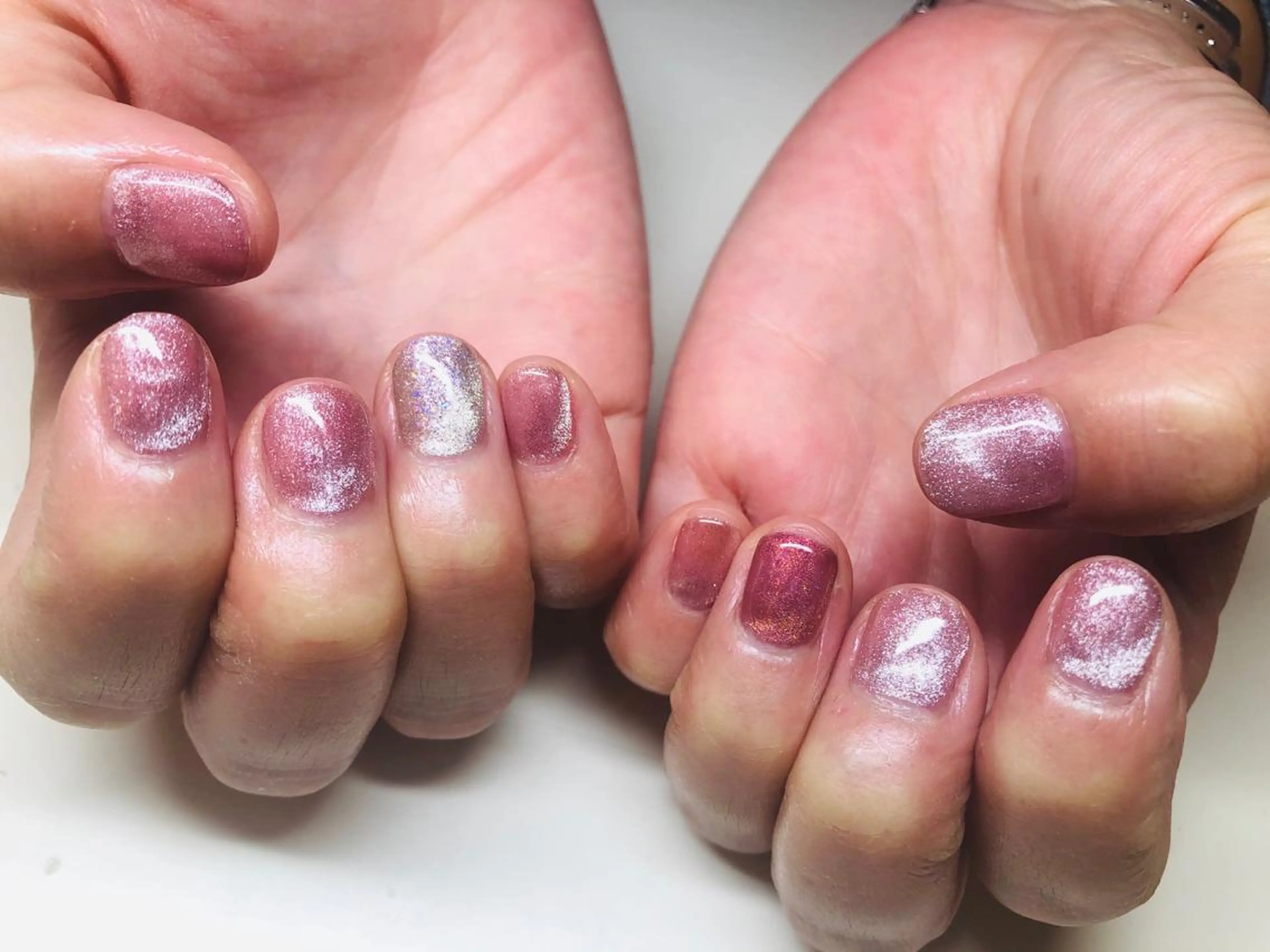 ネイル マグネットネイル いちじゅう あおいのネイルデザイン