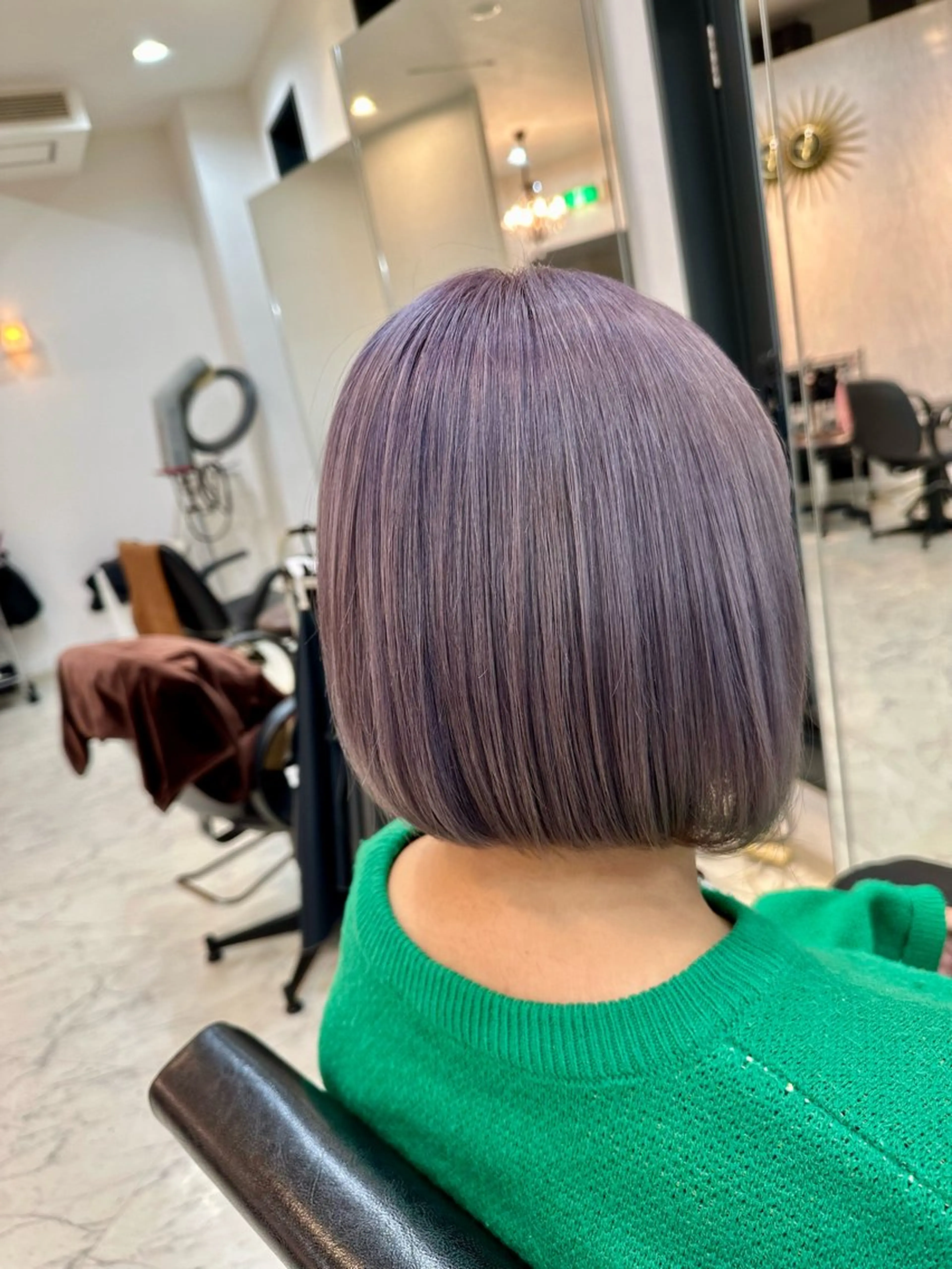 ショート カラー ブリーチ ラベンダーカラー シルバー ヘアカラー トリートメント ☆毎月先着15名まで ☆シバタユートのヘアスタイル