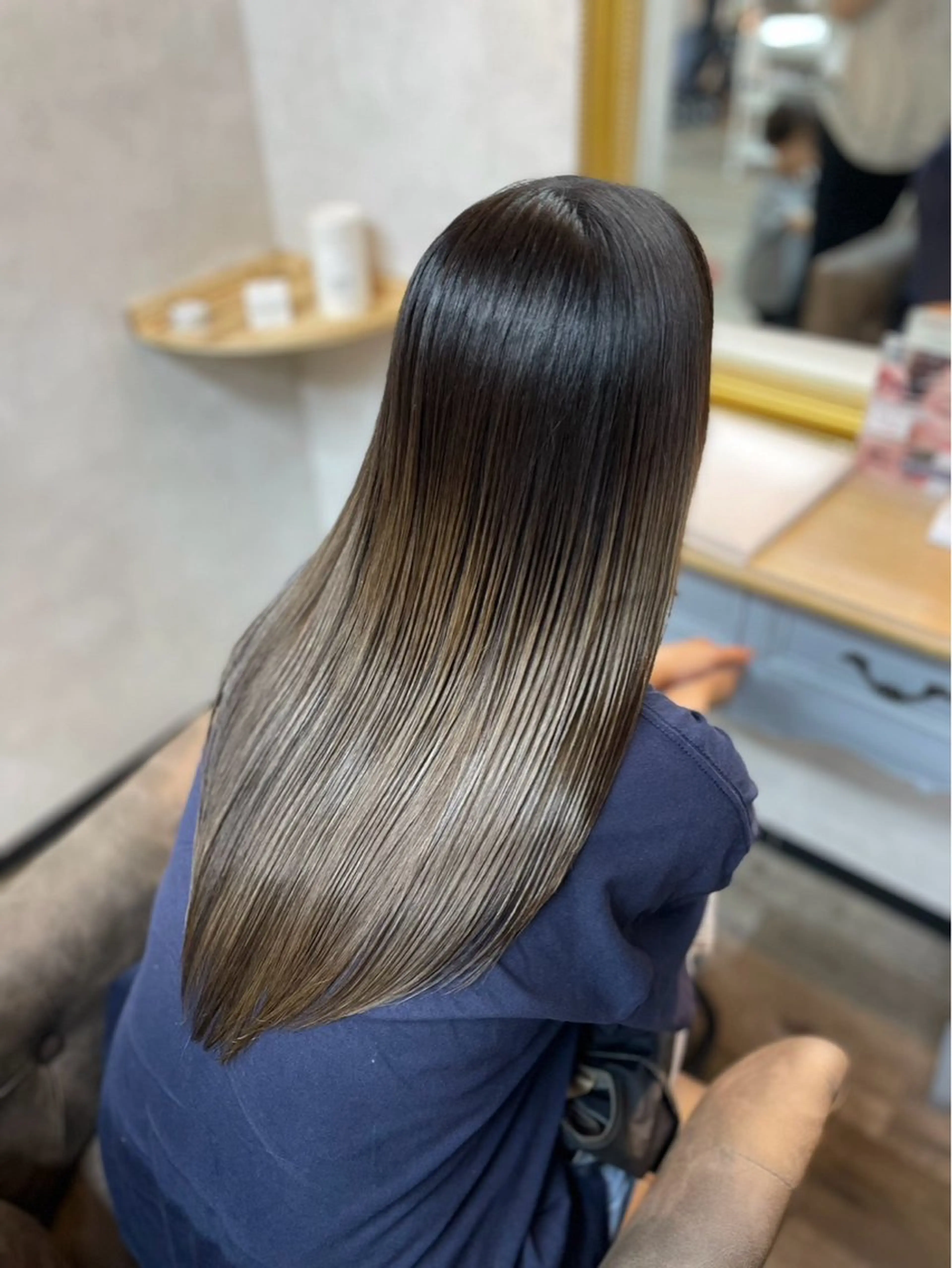 ロング 髪質改善 トリートメント 縮毛矯正 🌼髪質整形🧸 艶カラー🌼珠理のヘアスタイル