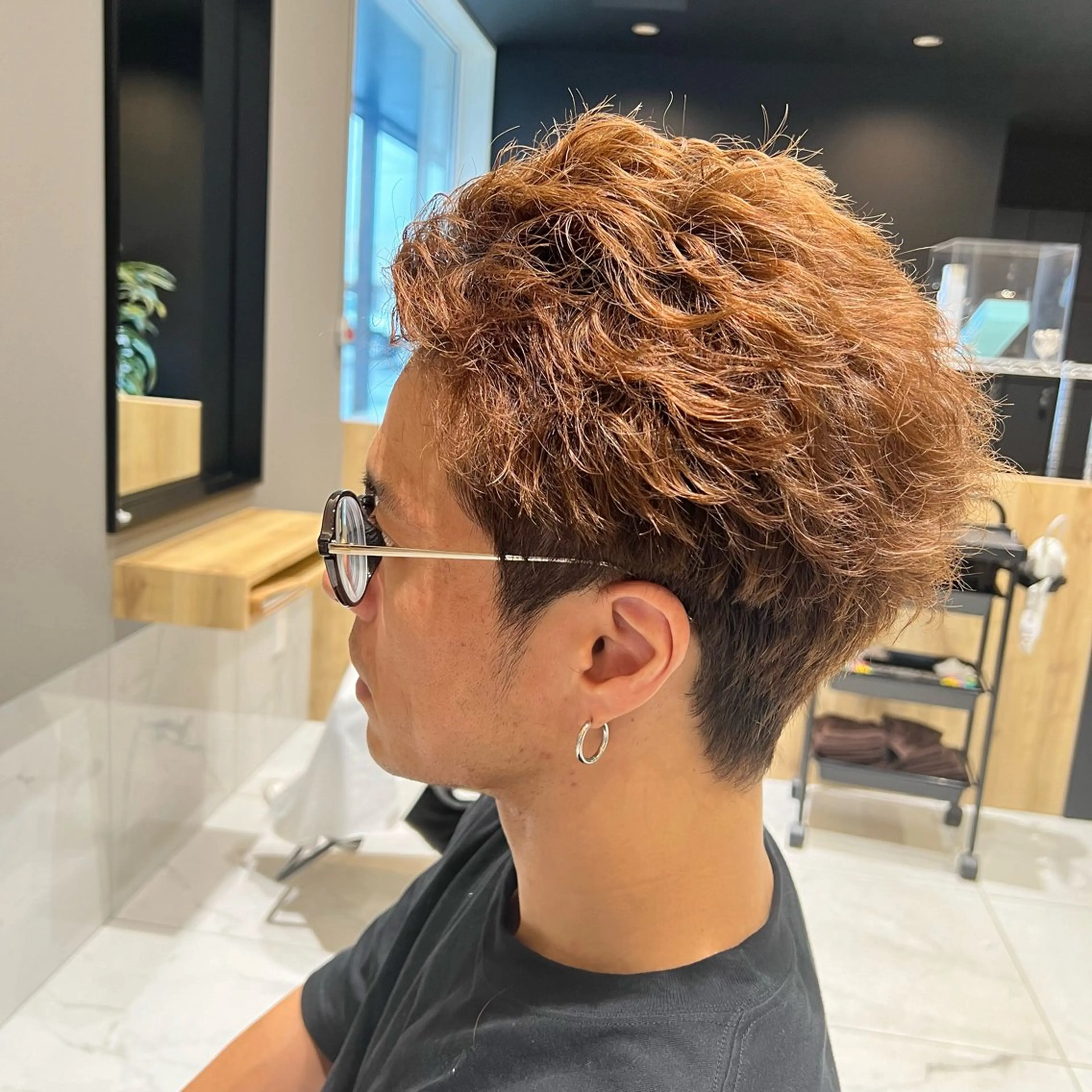 ショート パーマ メンズ カット パーマ ルクール喜多町店 コムロのヘアスタイル