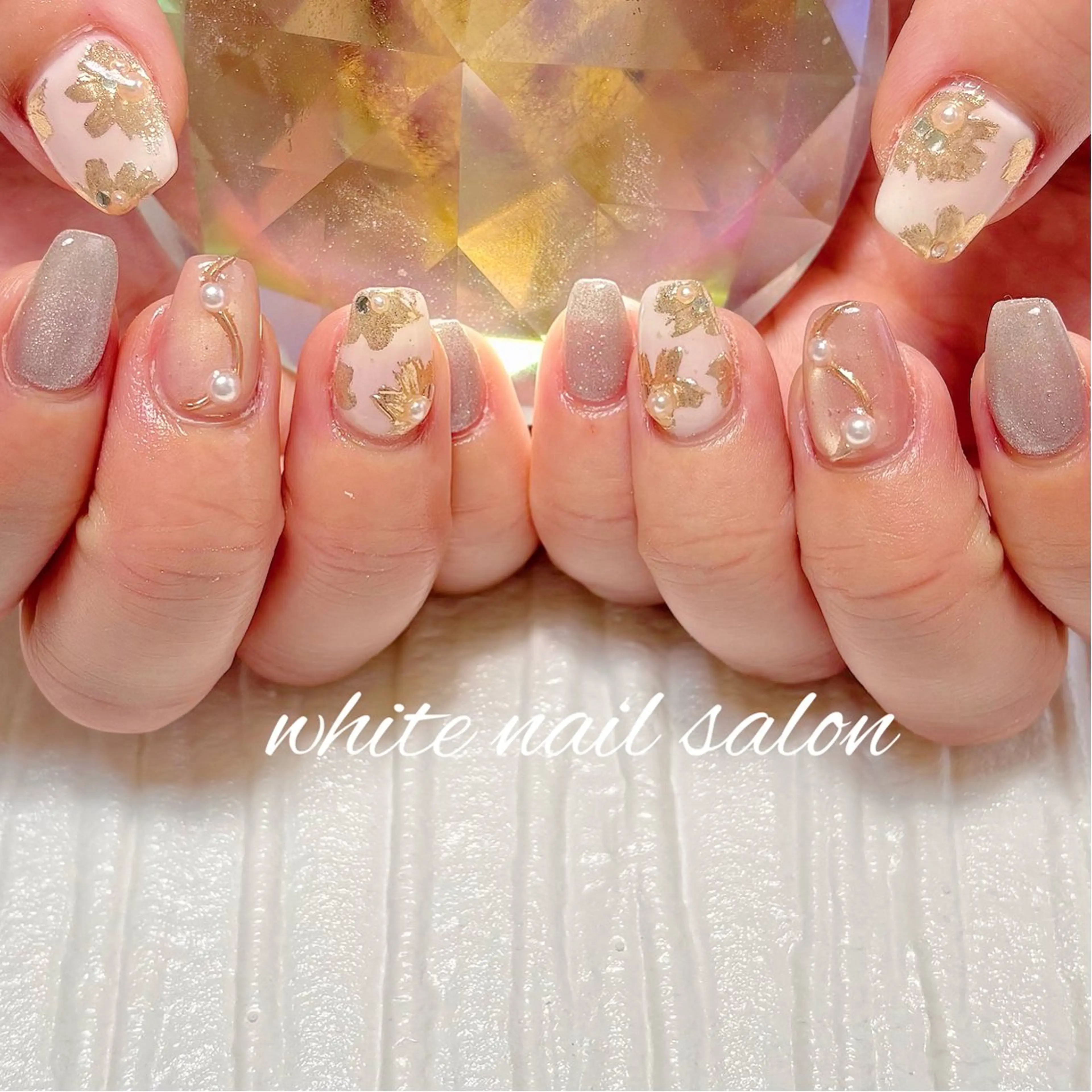 ネイル フットネイル ラメ(グリッター) ハンドネイル white nail salonのネイルデザイン