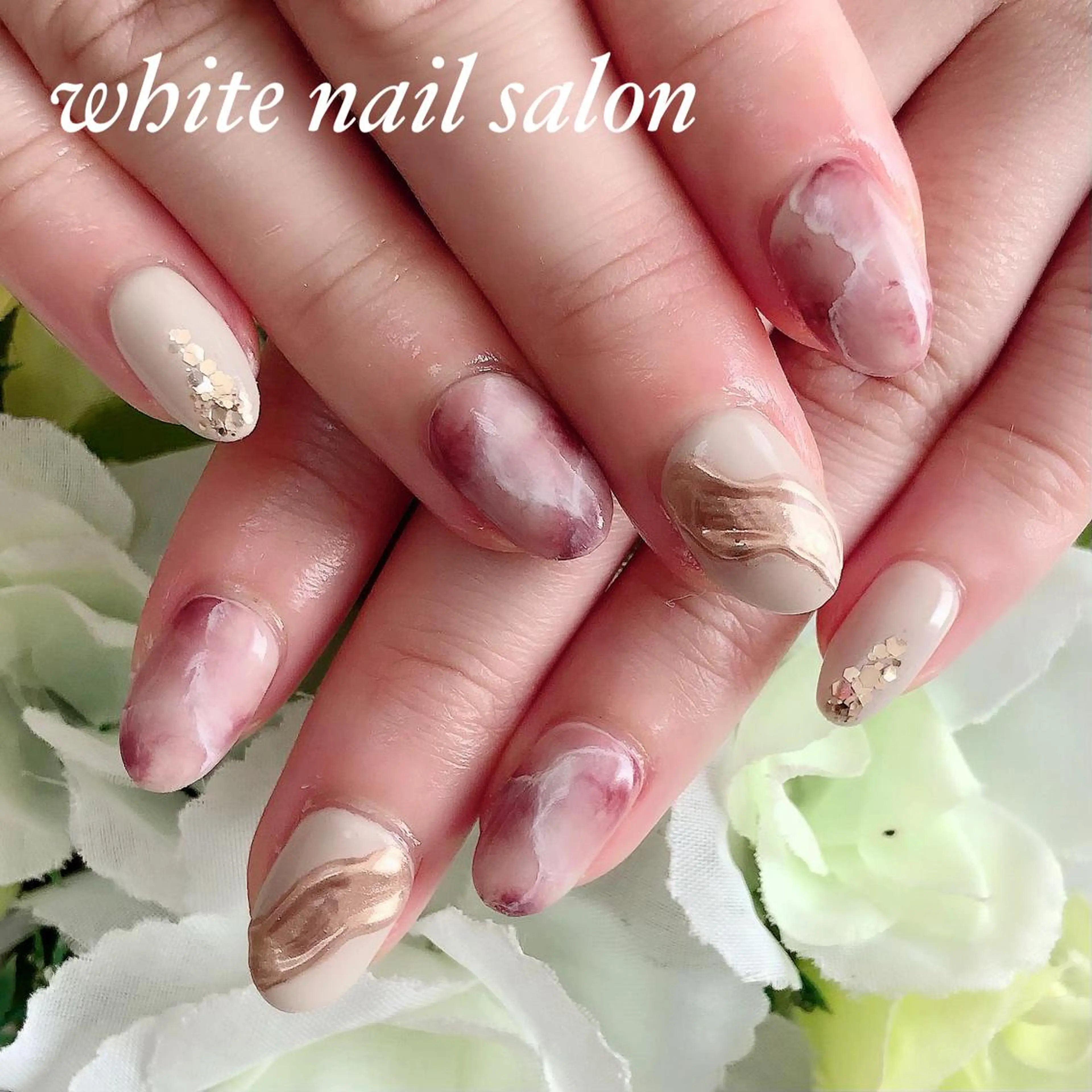 ネイル ジェルネイル ハードジェル 持ち込み ソフトジェル white nail salonのネイルデザイン