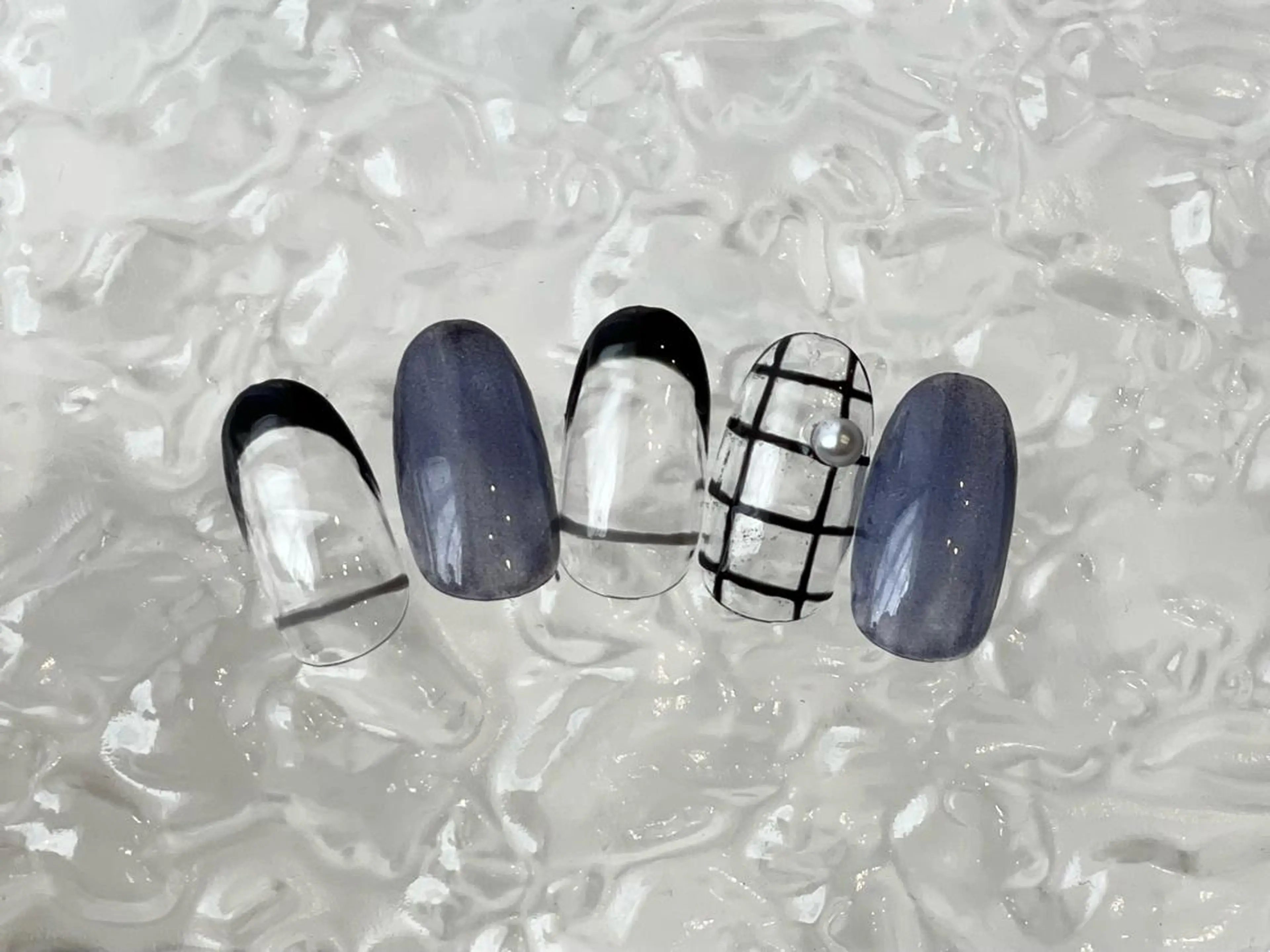 ネイル アートネイル フレンチネイル ジェルネイル マグネットネイル ニュアンスネイル ハンドネイル kinjo yuaのネイルデザイン