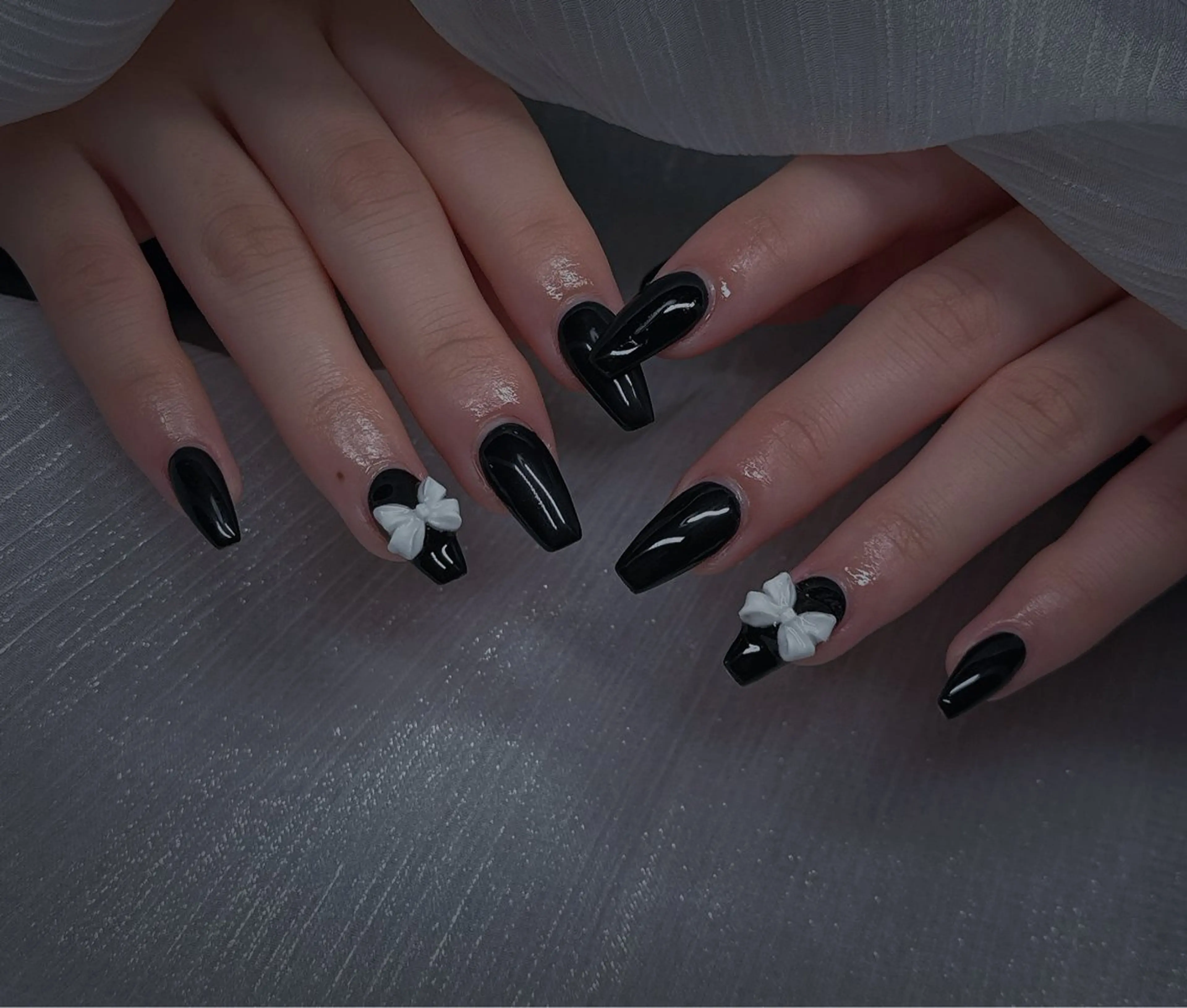 ネイル リボン ハンドネイル Yumi nailのネイルデザイン