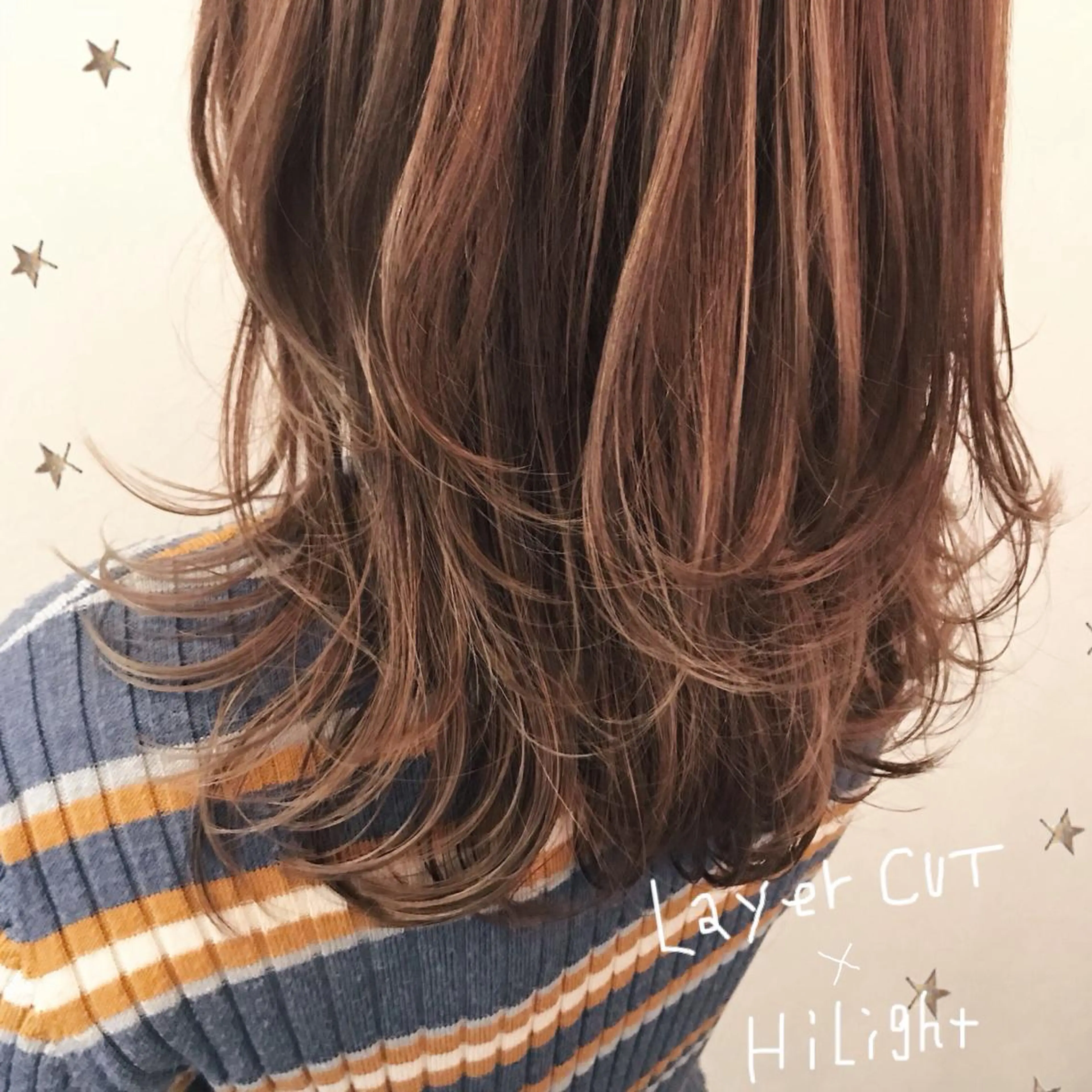 ミディアム カラー 市川 千夏のヘアスタイル