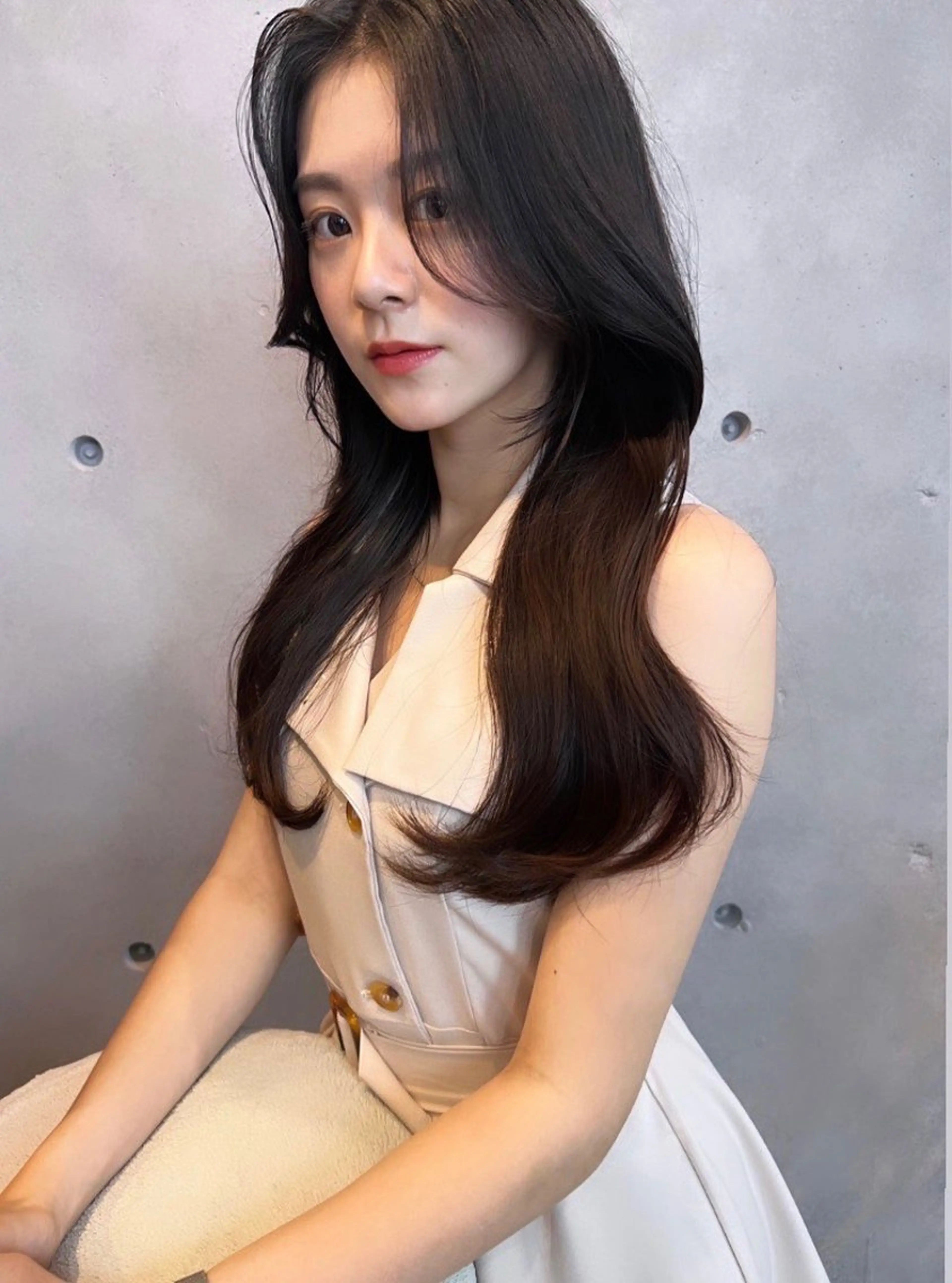 ロング カラー 韓国風ヘア レイヤーカット /透明感/千葉怜寿のヘアスタイル