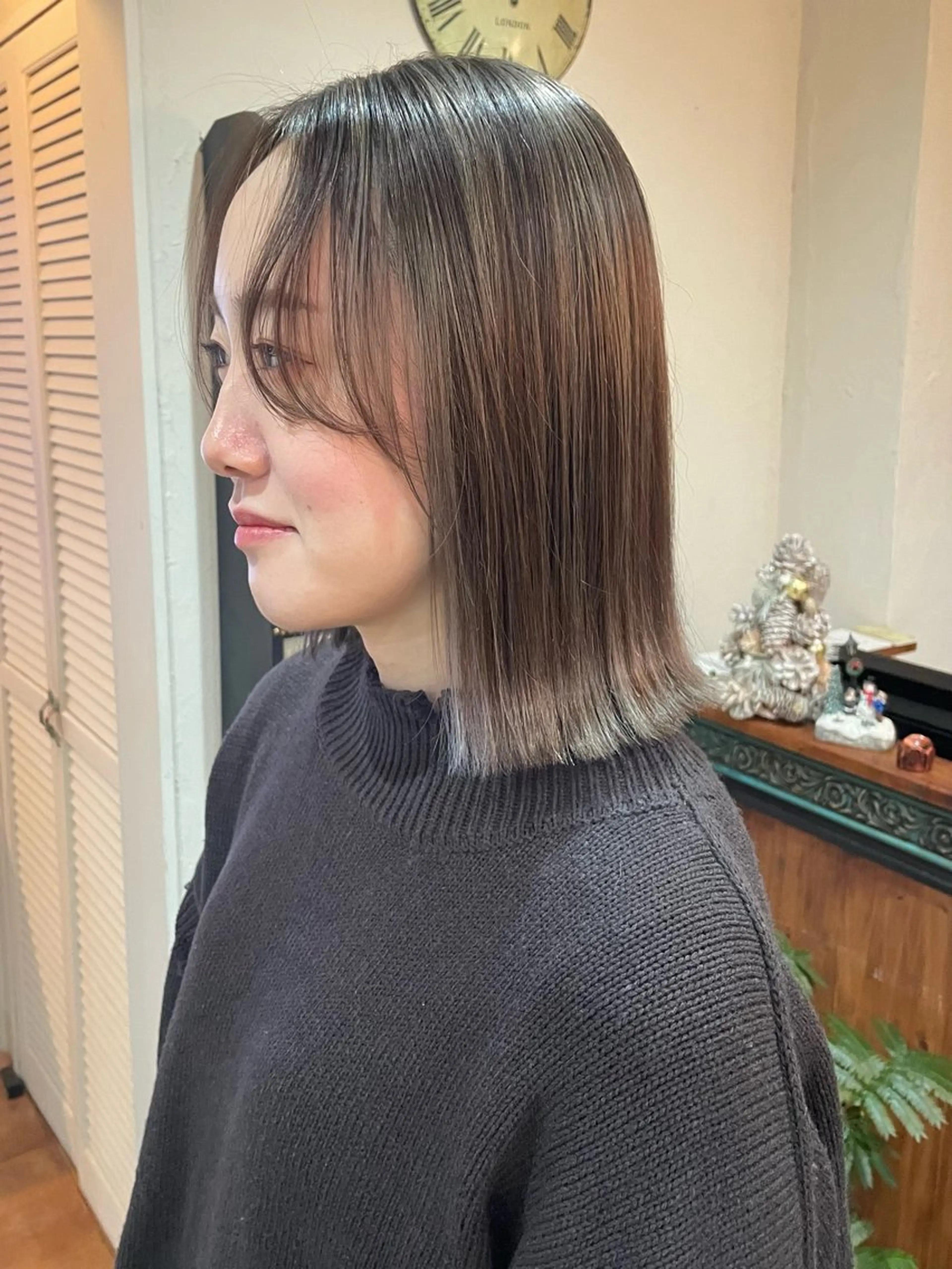 セミロング カット ヘアカラー トリートメント ら んのヘアスタイル