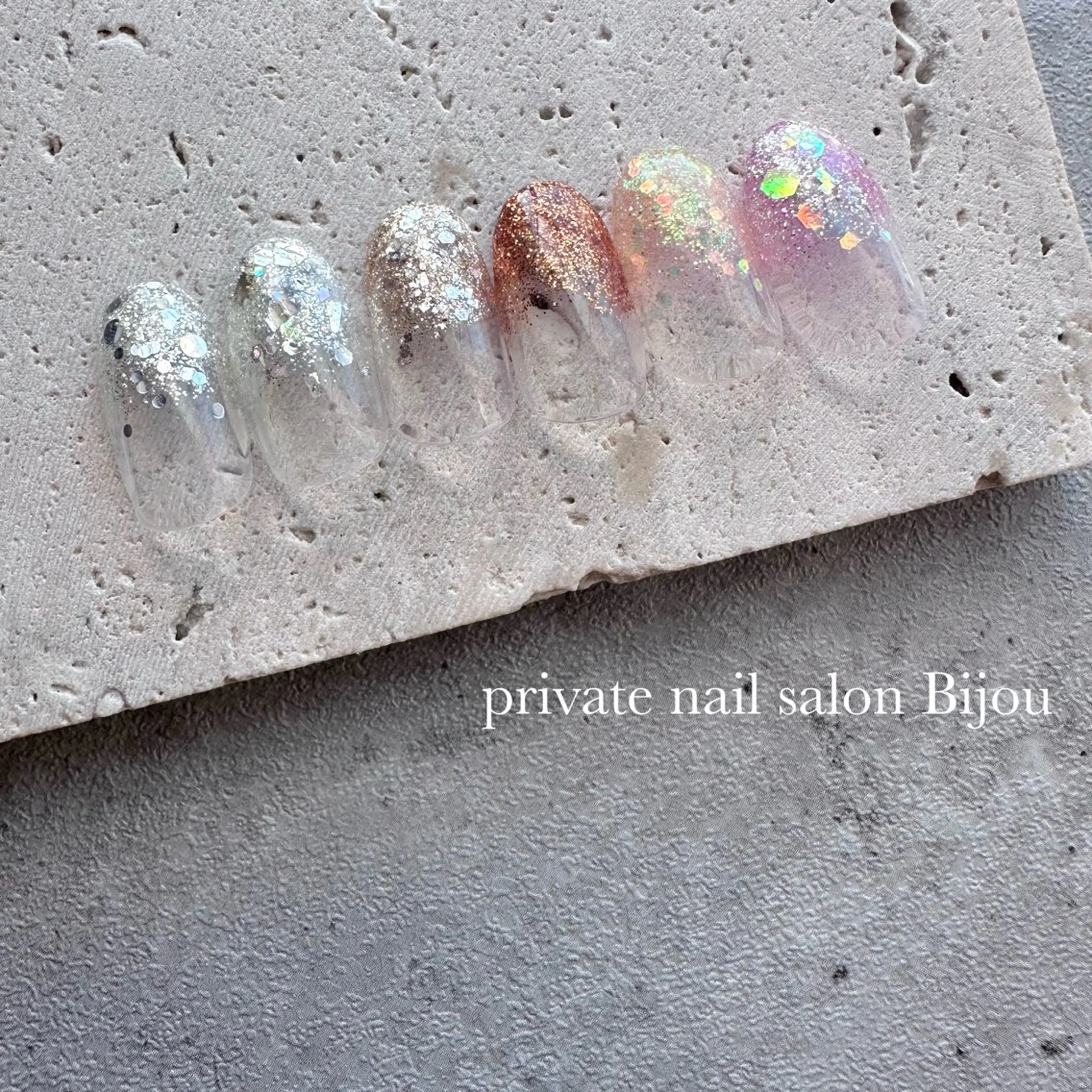 【オフ込み】ハンド💅ラメグラデ♡の写真