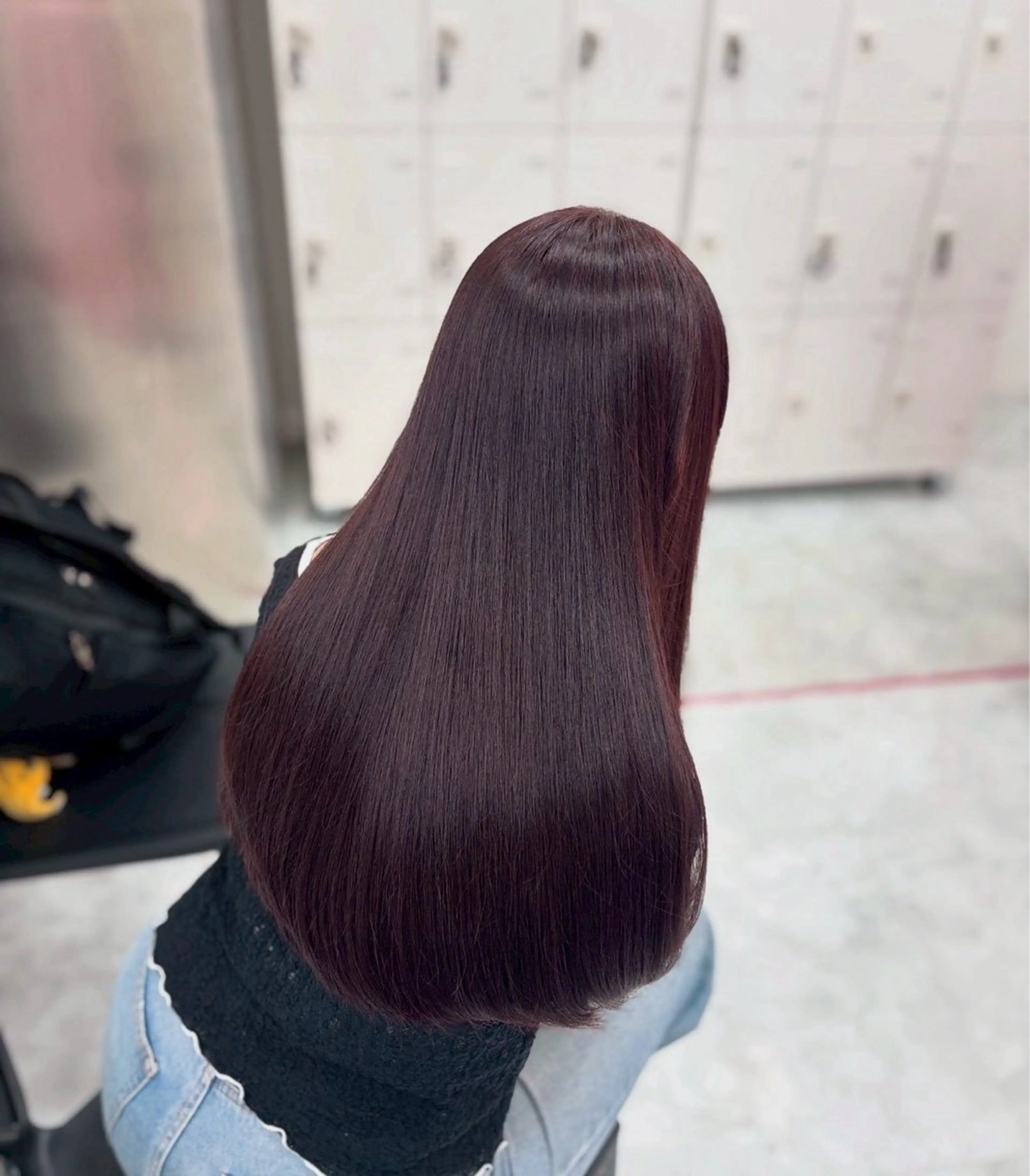 ロング ピンクラベンダー 髪質改善 トリートメント 小林 うたのヘアスタイル