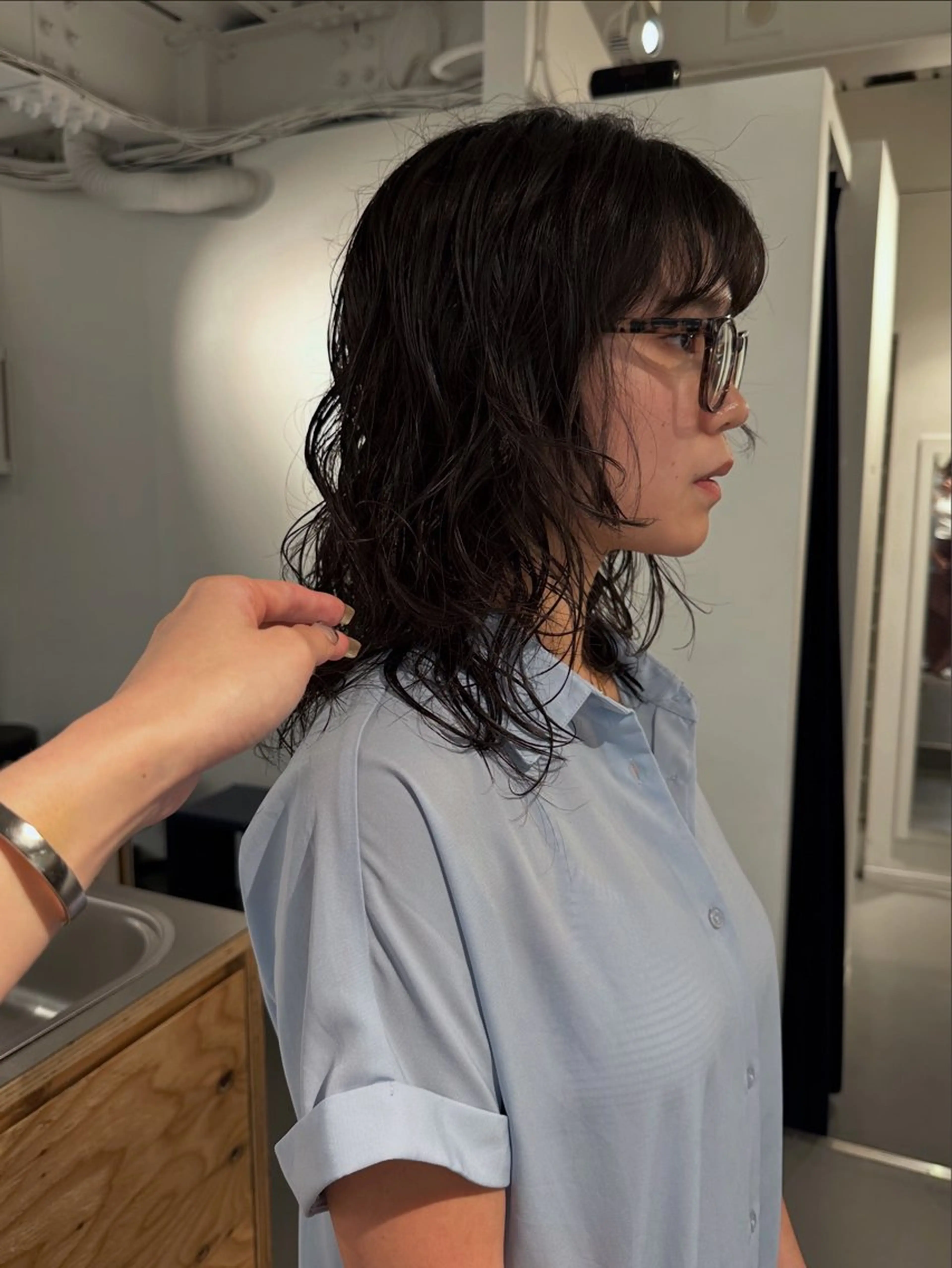 ミディアム パーマ カット パーマ お悩み解決パーマ hana🩰のヘアスタイル