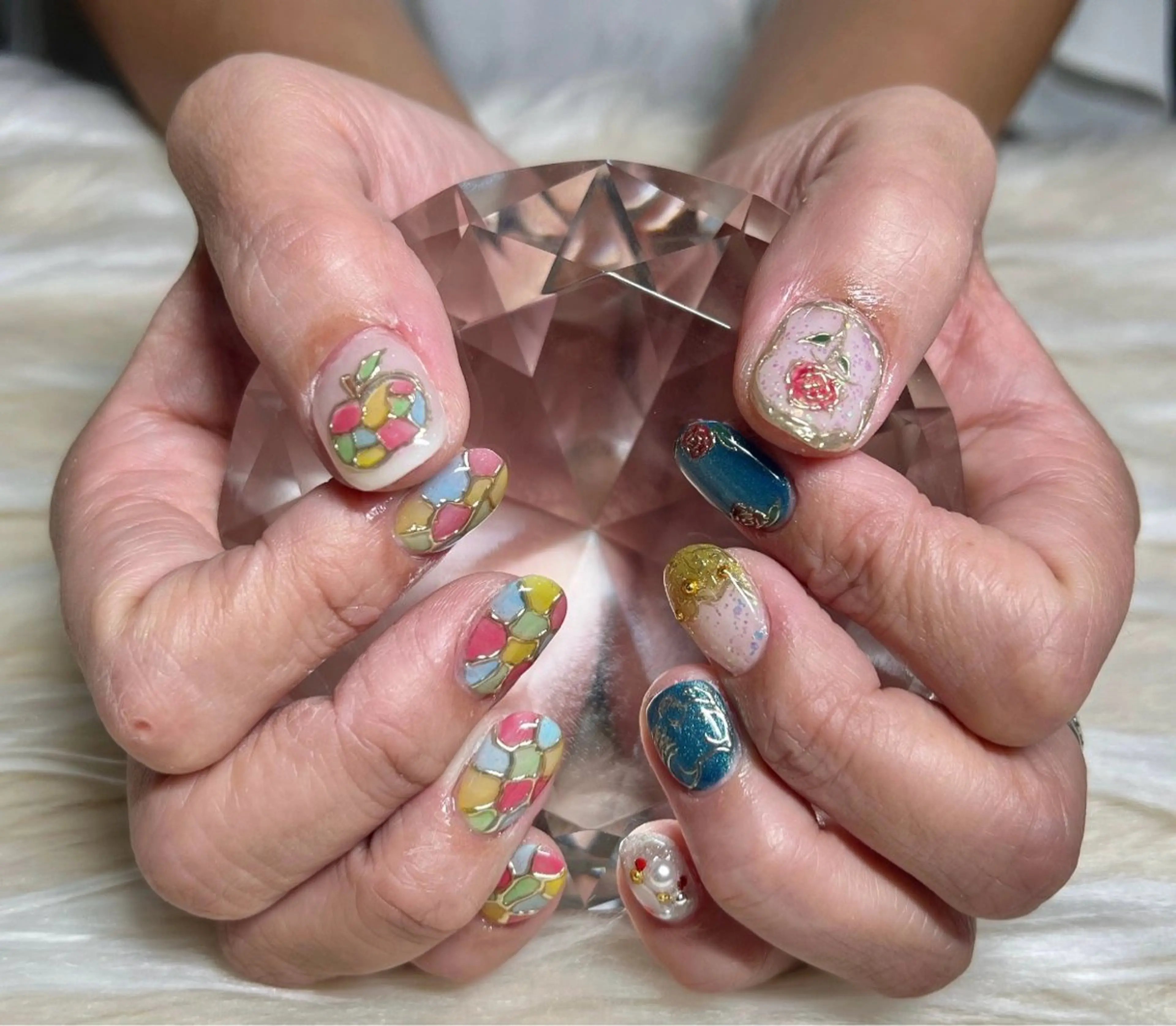 ネイル ボルドー 長さ出し フレンチネイル ジェルネイル グラデーション ハンドネイル Nail&eye Belire 新宿のネイルデザイン