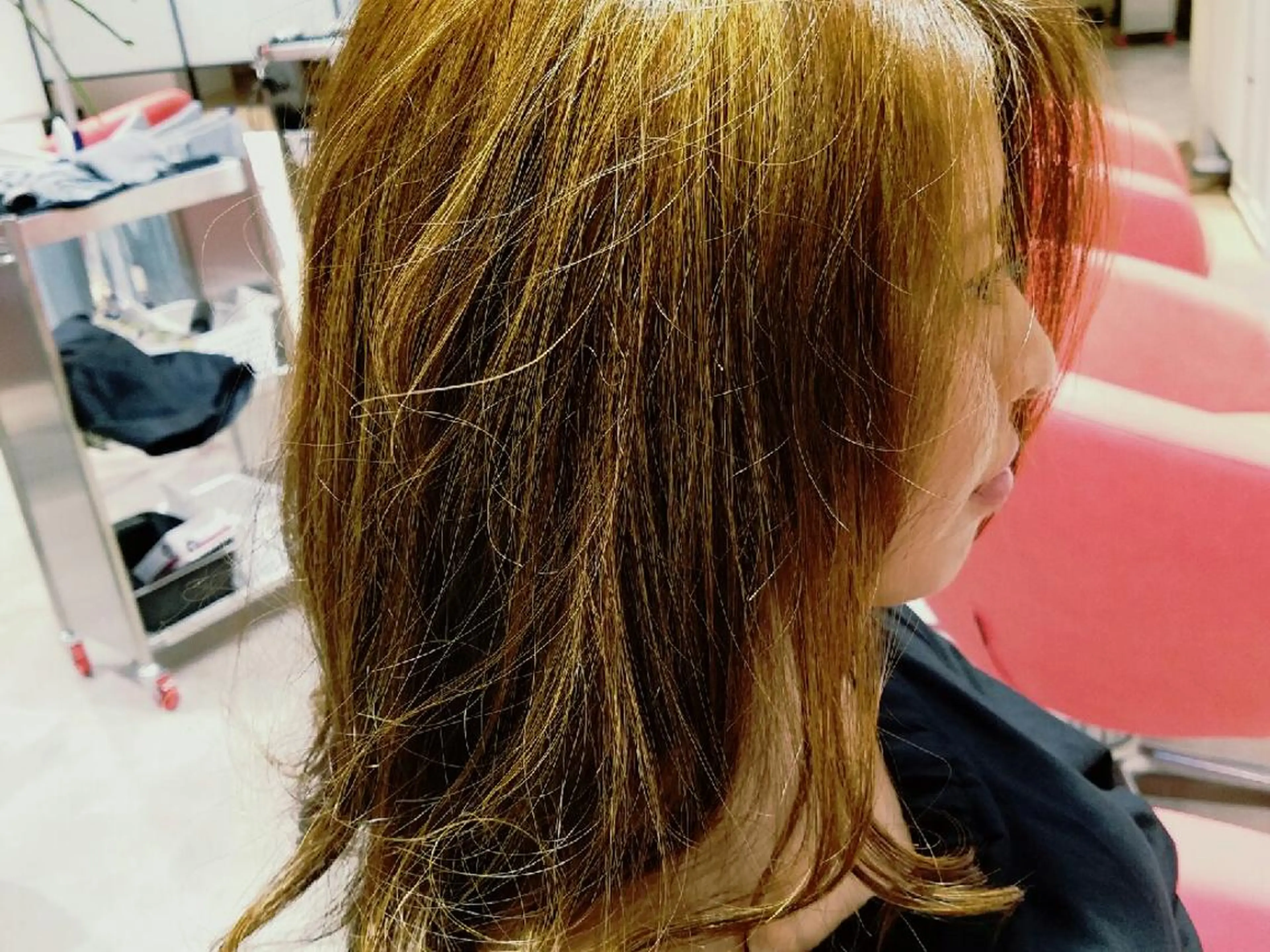 ミディアム セミロング ロング カラー ハイライトカラー 外国人風カラー ハイライト 田中 光のヘアスタイル