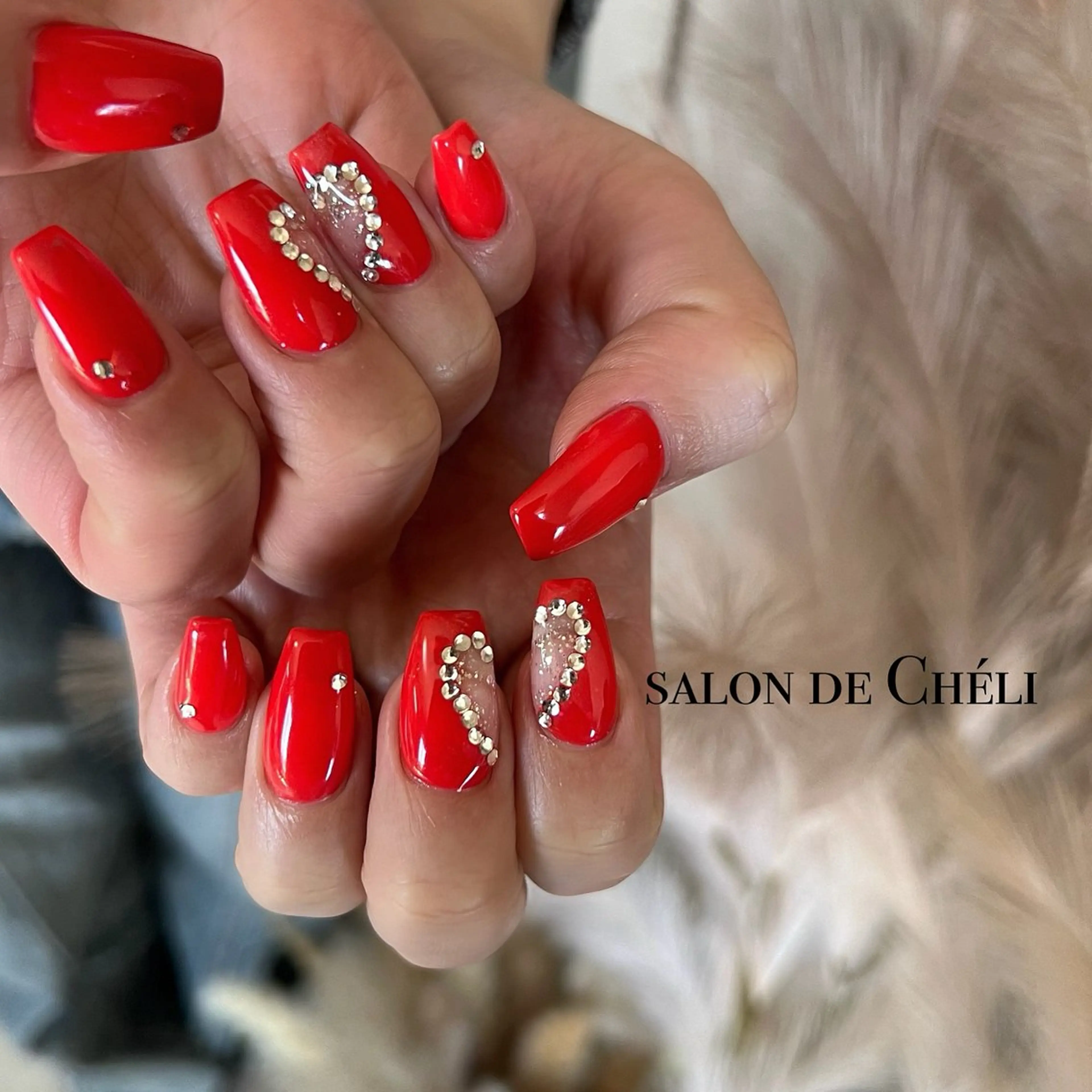 ネイル バレンタイン ハンドネイル salon de Chéli所属・salon de Cheliのネイルデザイン