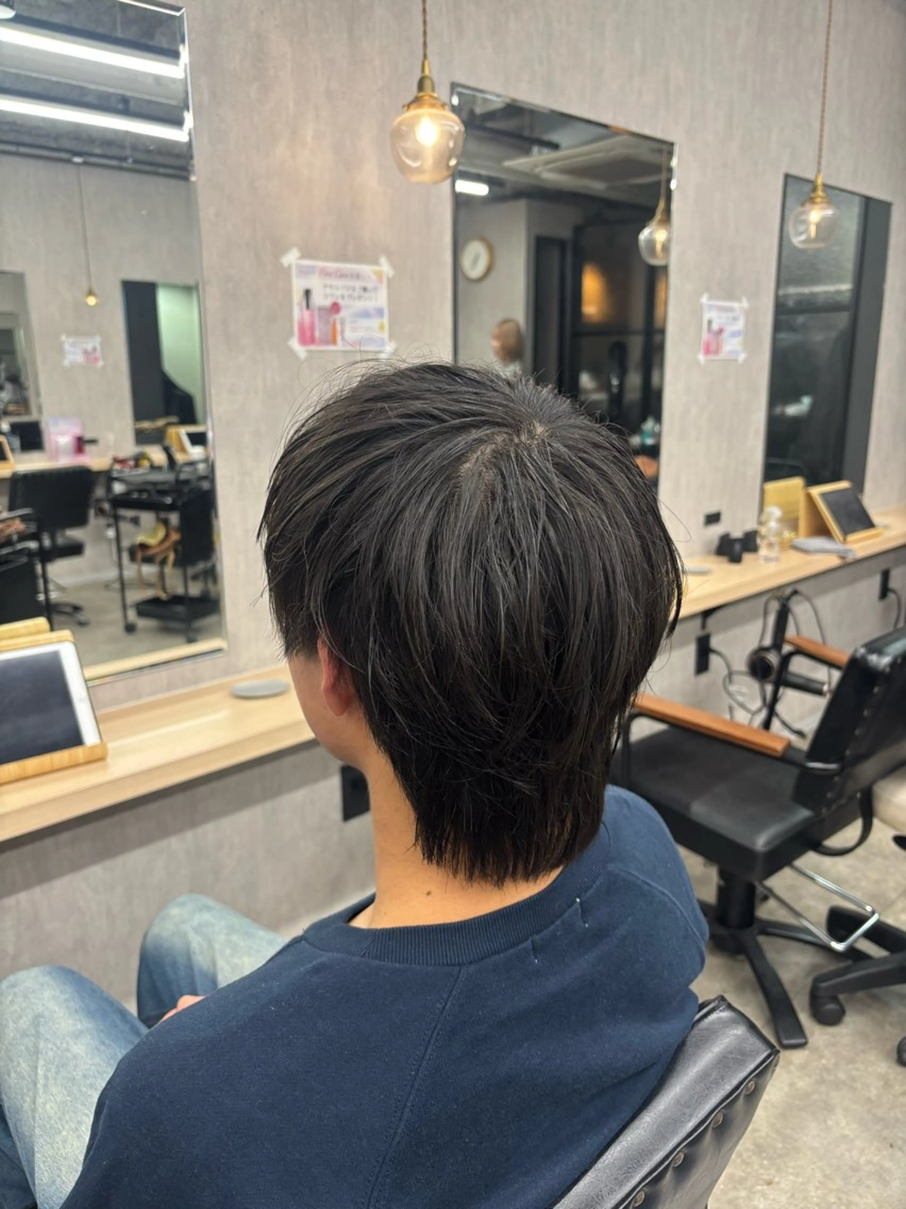 メンズ マッシュウルフ マッシュ メンズウルフカット ウルフカット 石原 望来のヘアスタイル