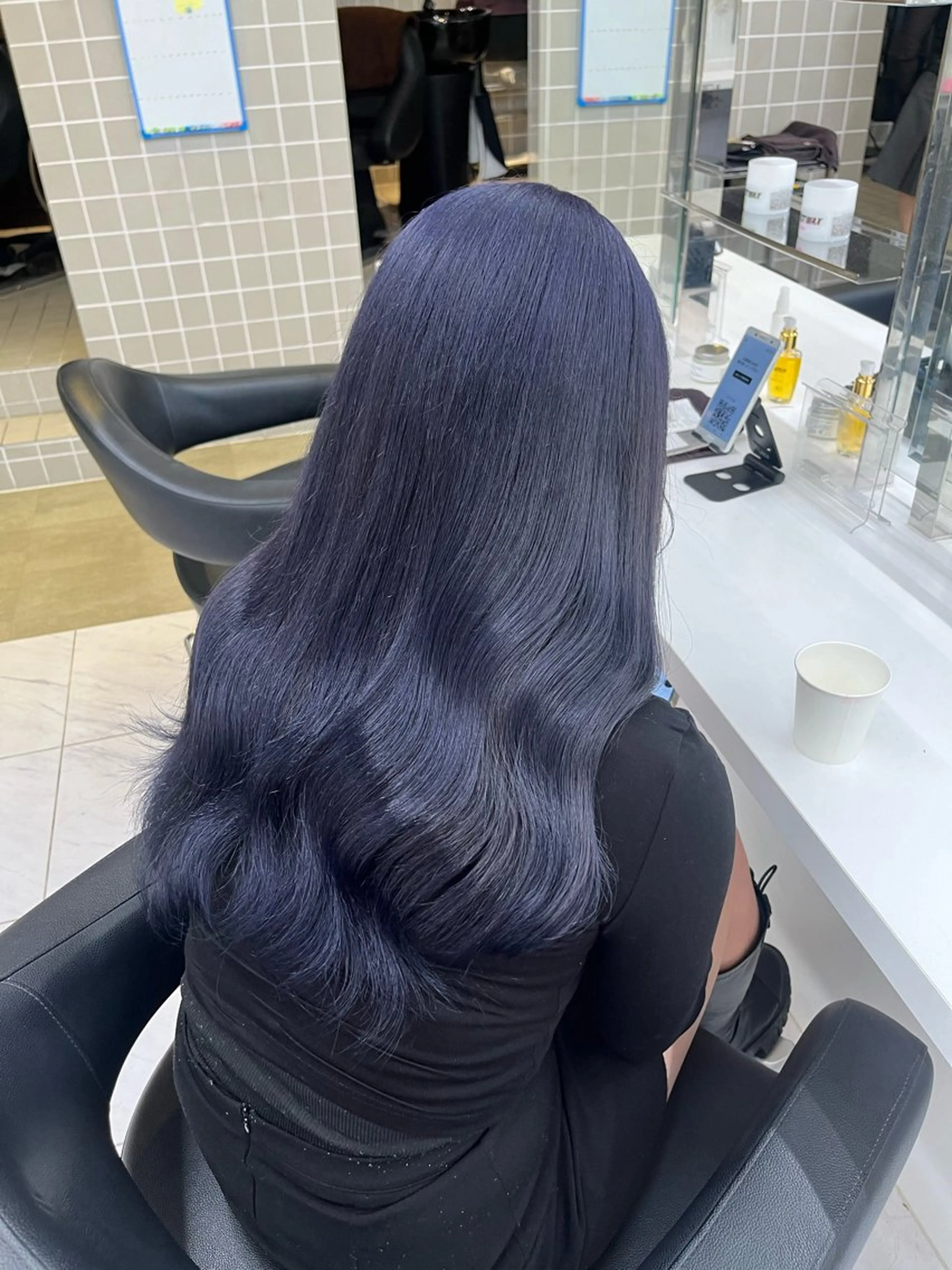 セミロング ヘアカラー トリートメント ヘッドスパ ヘアセット 寒色＆ブリーチ特化 寒色MiOのヘアスタイル