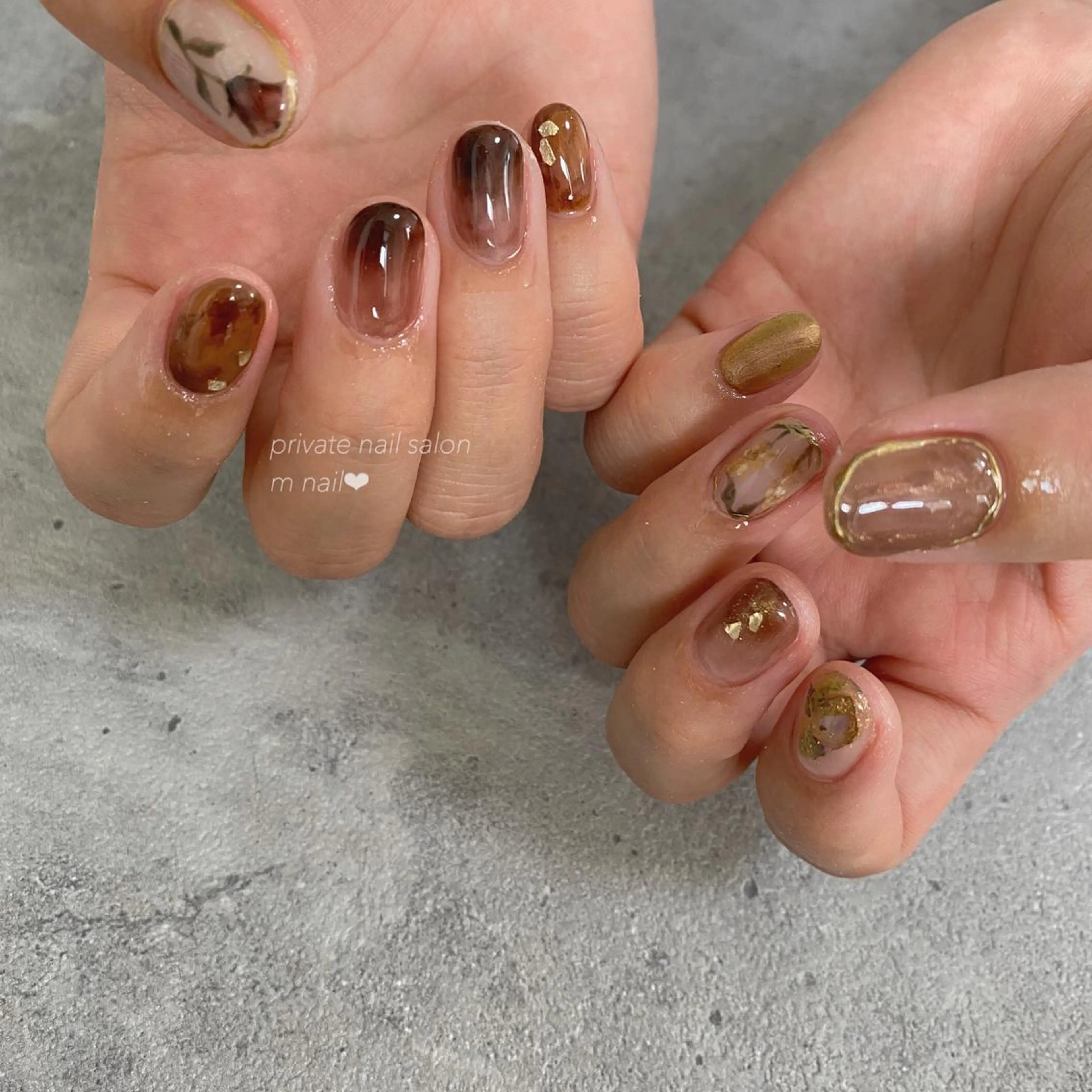 ネイル フラワーネイル ニュアンスネイル ハンドネイル 小河原 舞のネイルデザイン