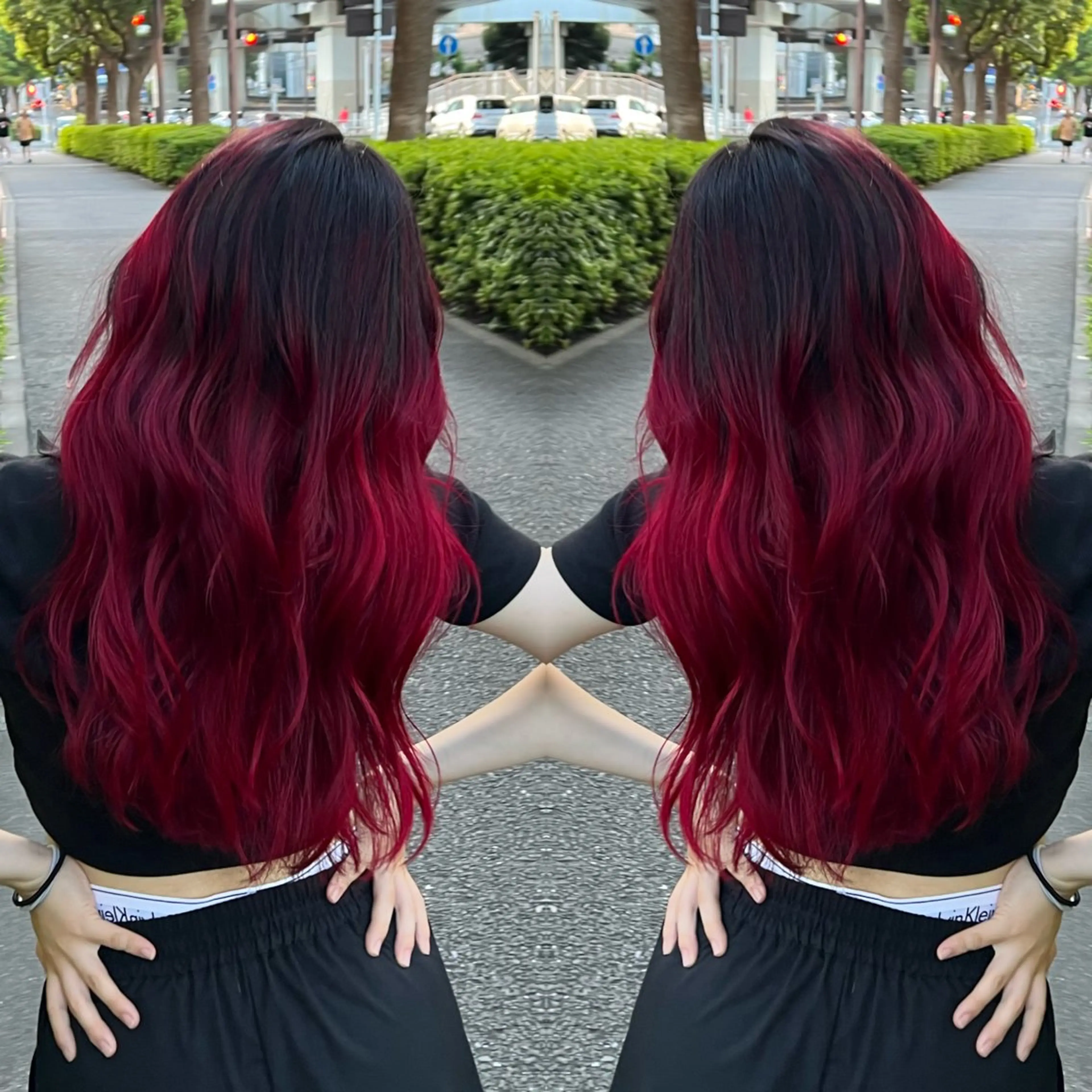 ロング カラー ハイライト/レイヤー /ハイトーン/AOIのヘアスタイル