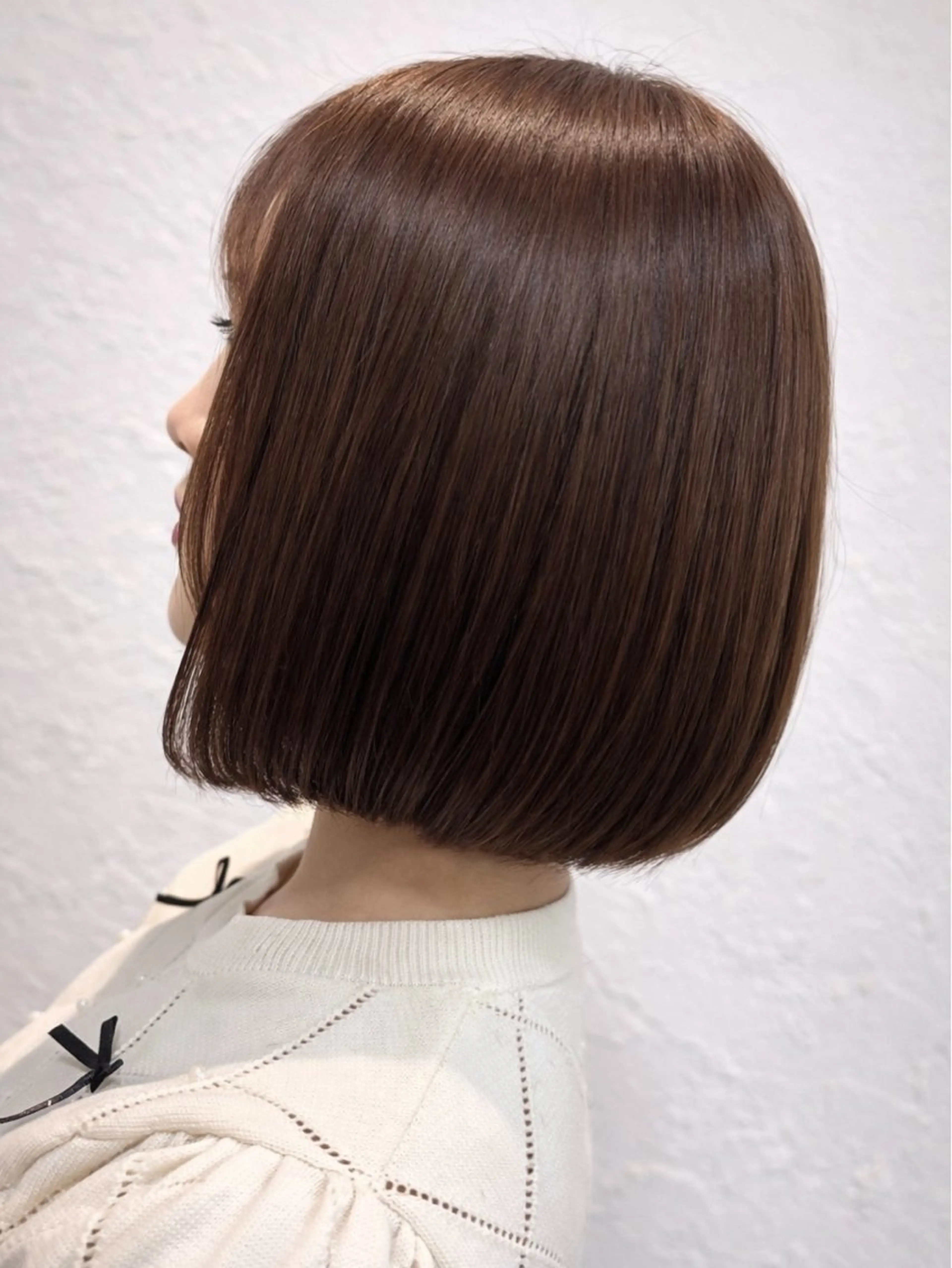 ショート カラー ワンレンボブ ボブ カット ヘアカラー 中原由貴 /WILLOW京橋のヘアスタイル