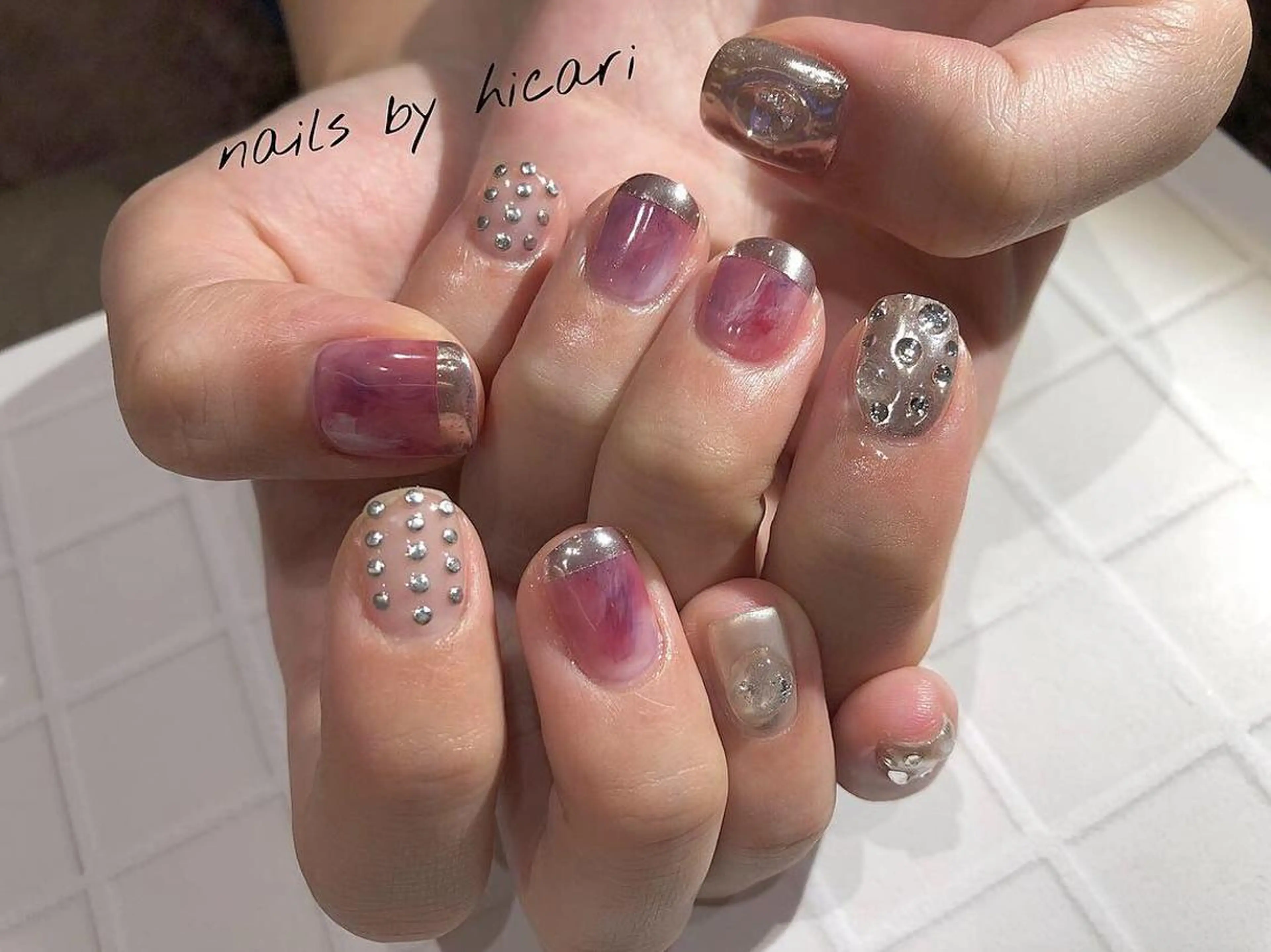 ショート カラー キッズ ネイル マツエク・マツパ illum hicariのネイルデザイン