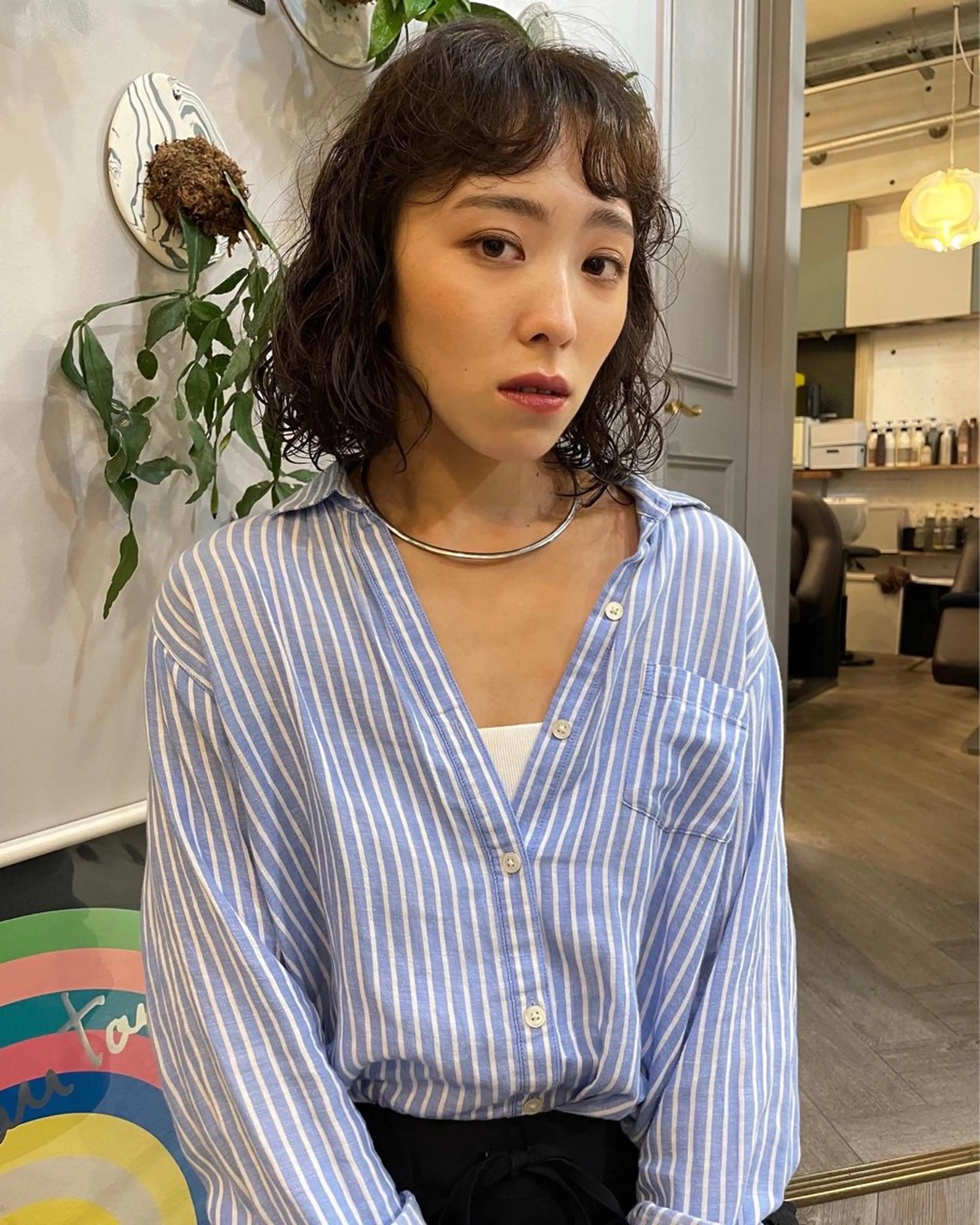 ミディアム パーマ パーマ 透明感カラー/パーマ hitomiのヘアスタイル