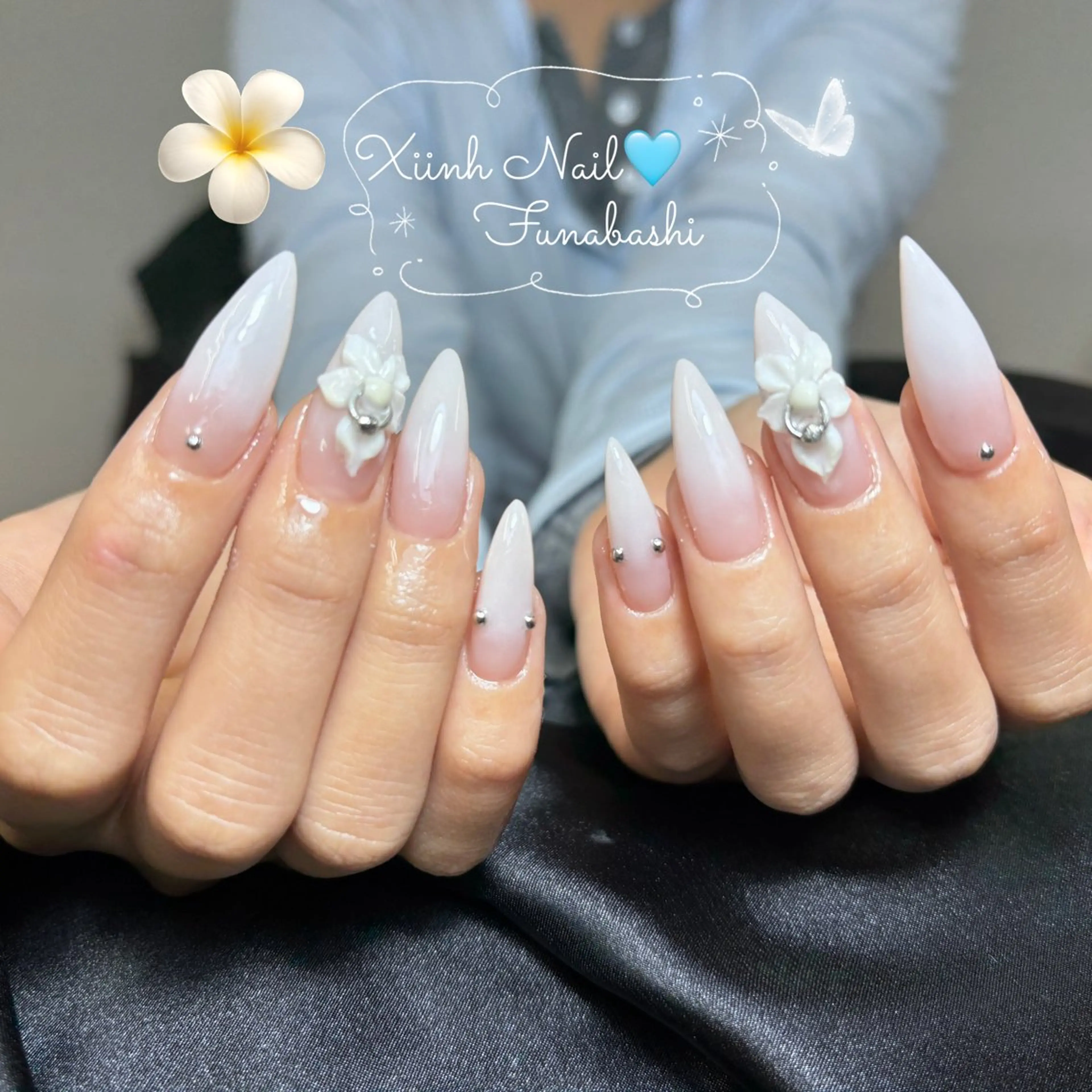 🌷10本チップ長さ出し　ベイビーブーマー¥9290🌹小さいストーン4本まで無料の写真