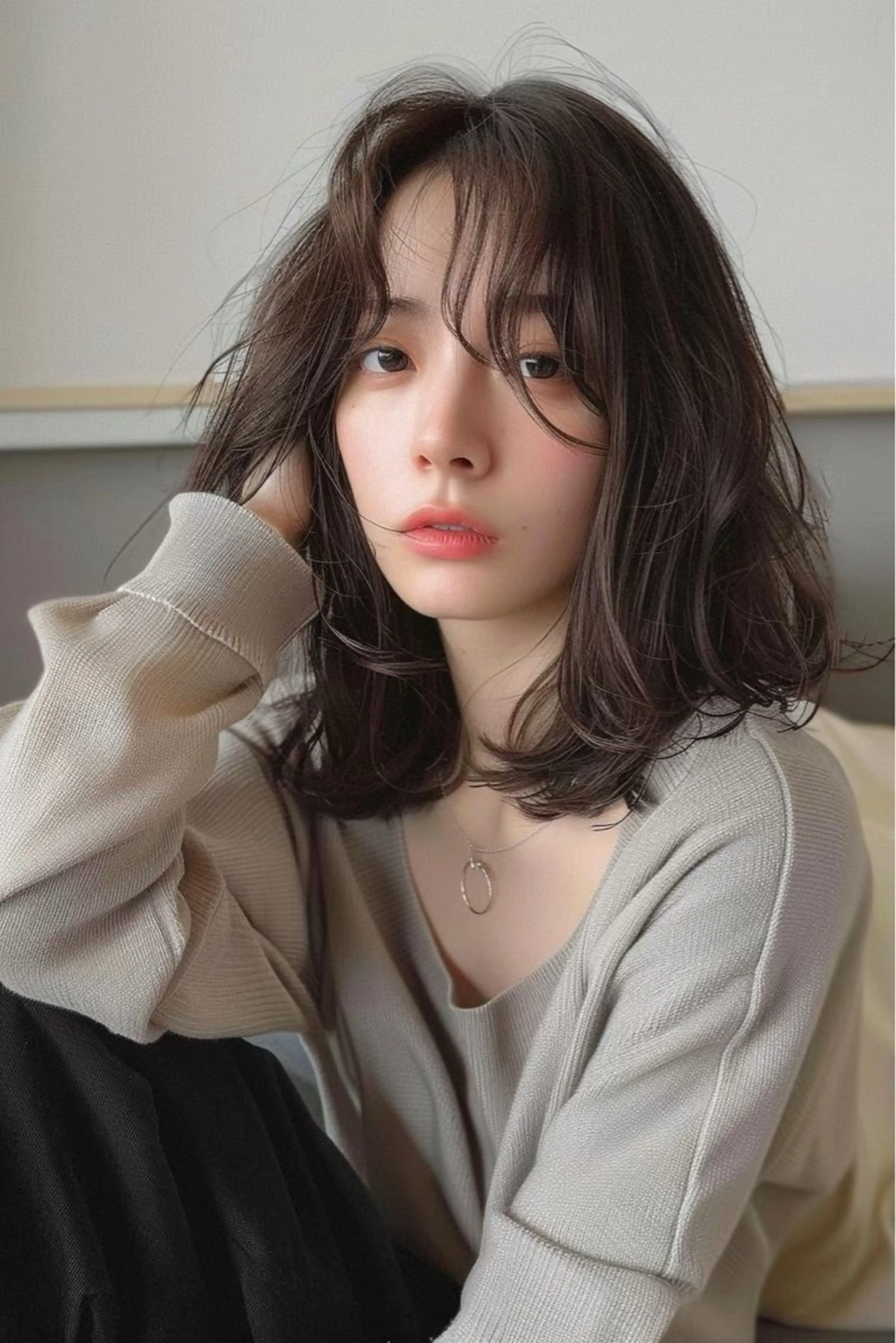 セミロング ボブ 髪質改善 韓国風ヘア レイヤーカット トリートメント カット ヘアカラー トリートメント 4月限定/ カラー特化/YUTOのヘアスタイル