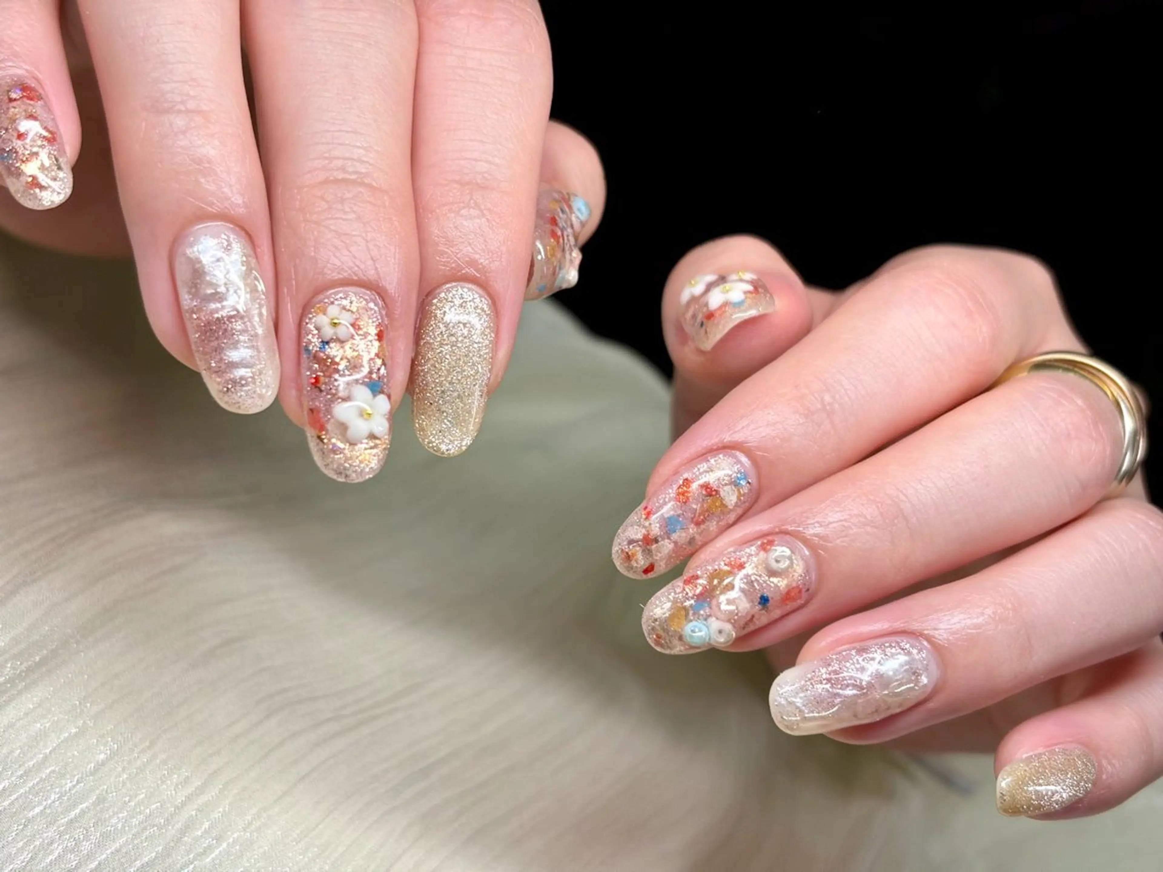 ネイル マグネットネイル ニュアンスネイル 春ネイル ハンドネイル ハンドケア ETE LUNA NAILのネイルデザイン