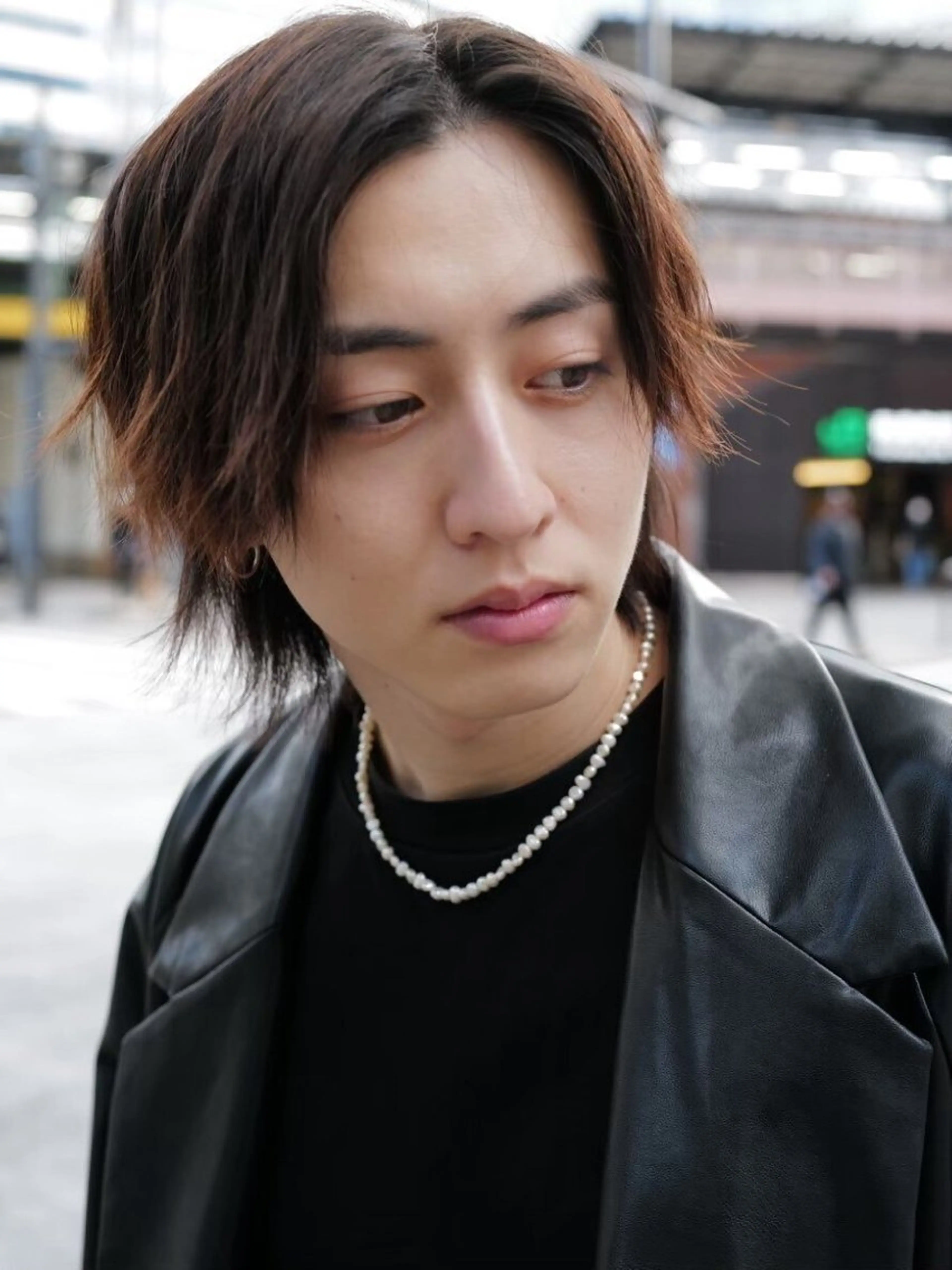 ミディアム カット ヘアカラー 辻 一馬のヘアスタイル