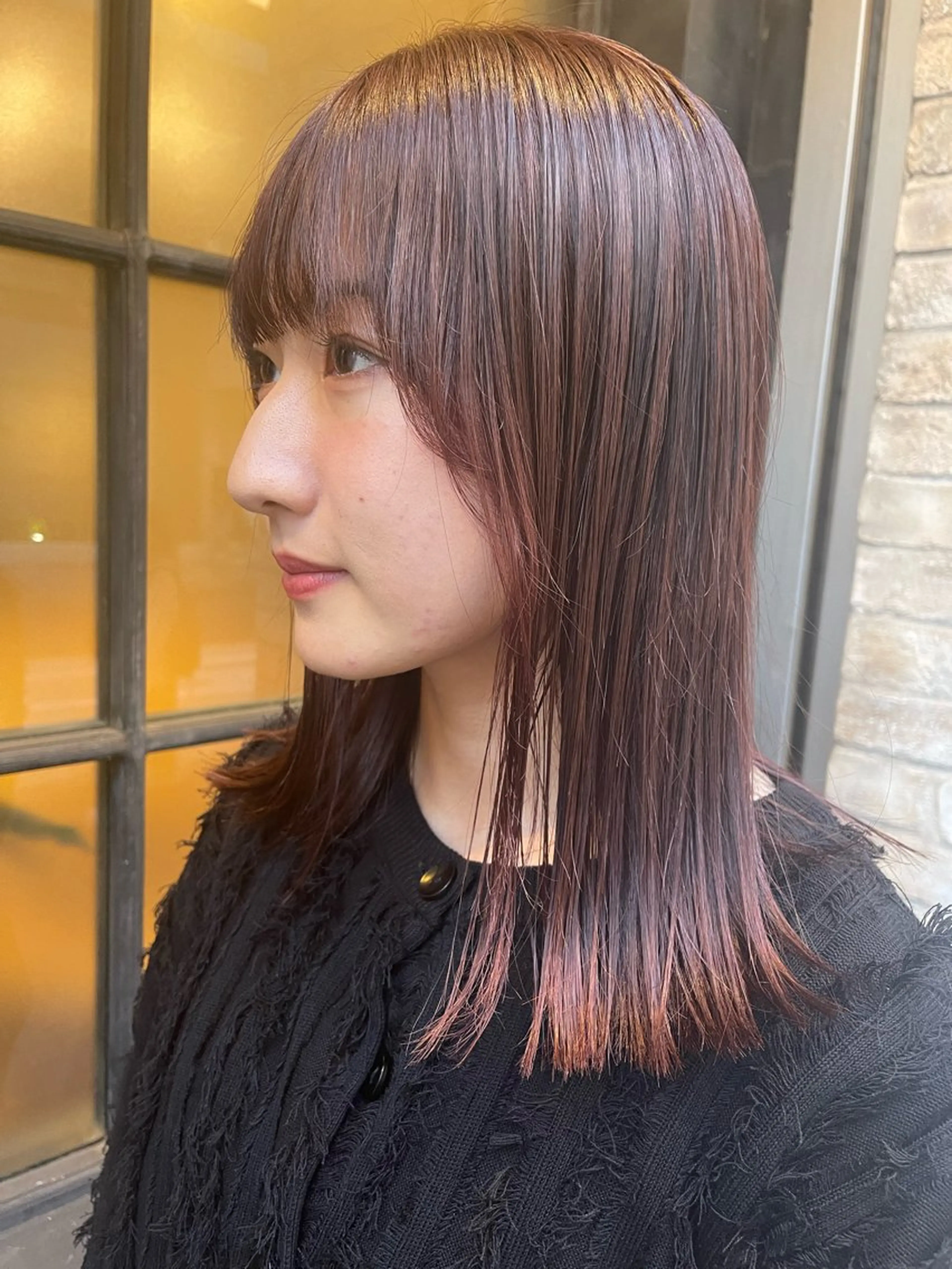 ミディアム カラー カット ヘアカラー fil横浜 髪質改善トリートメント/縮毛矯正/韓国レイヤーカット【フィル】所属・韓国式パーマ🔥 ブリーチ🔥TOMOのヘアスタイル