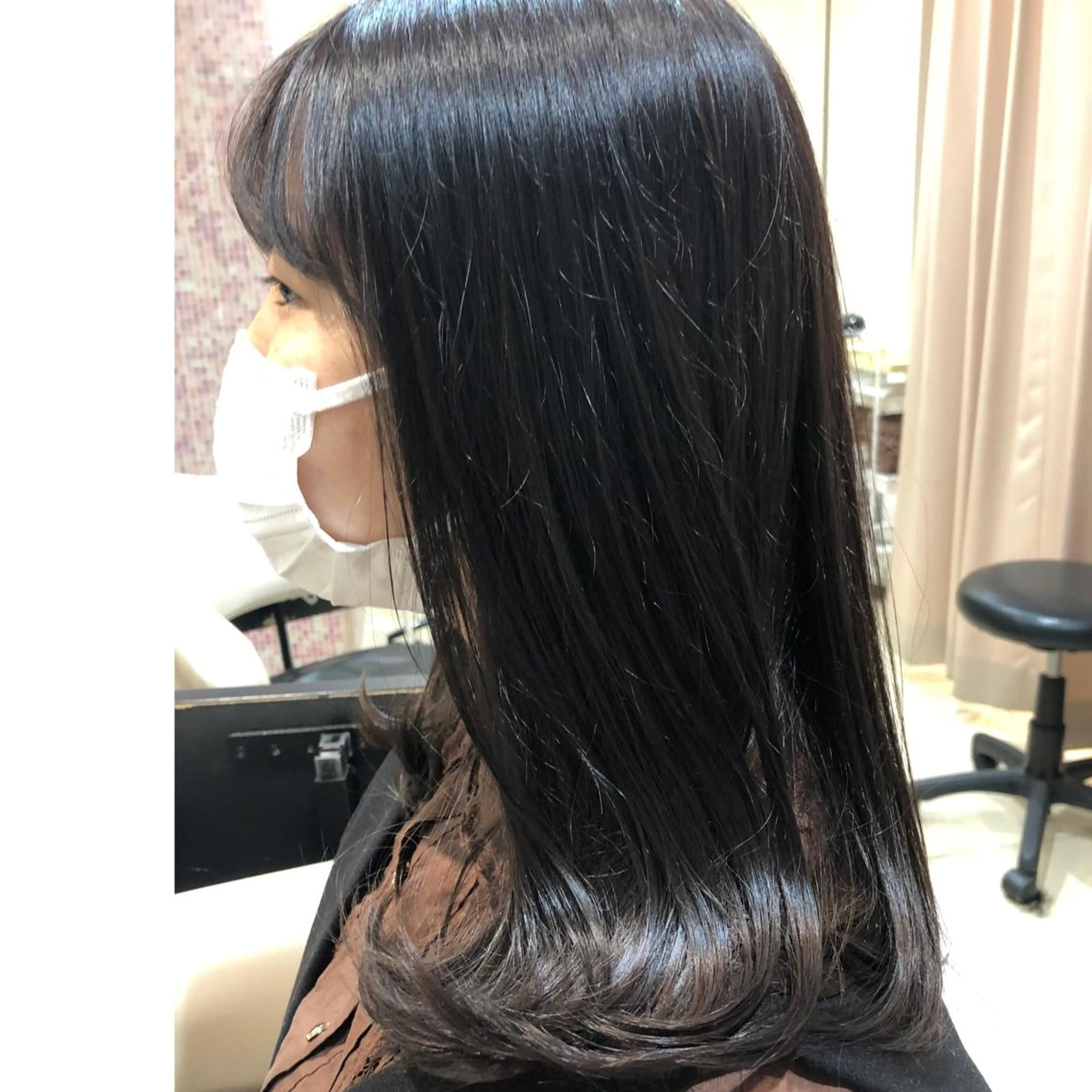 ロング ヘアカラー トリートメント カジサ ケイコのヘアスタイル