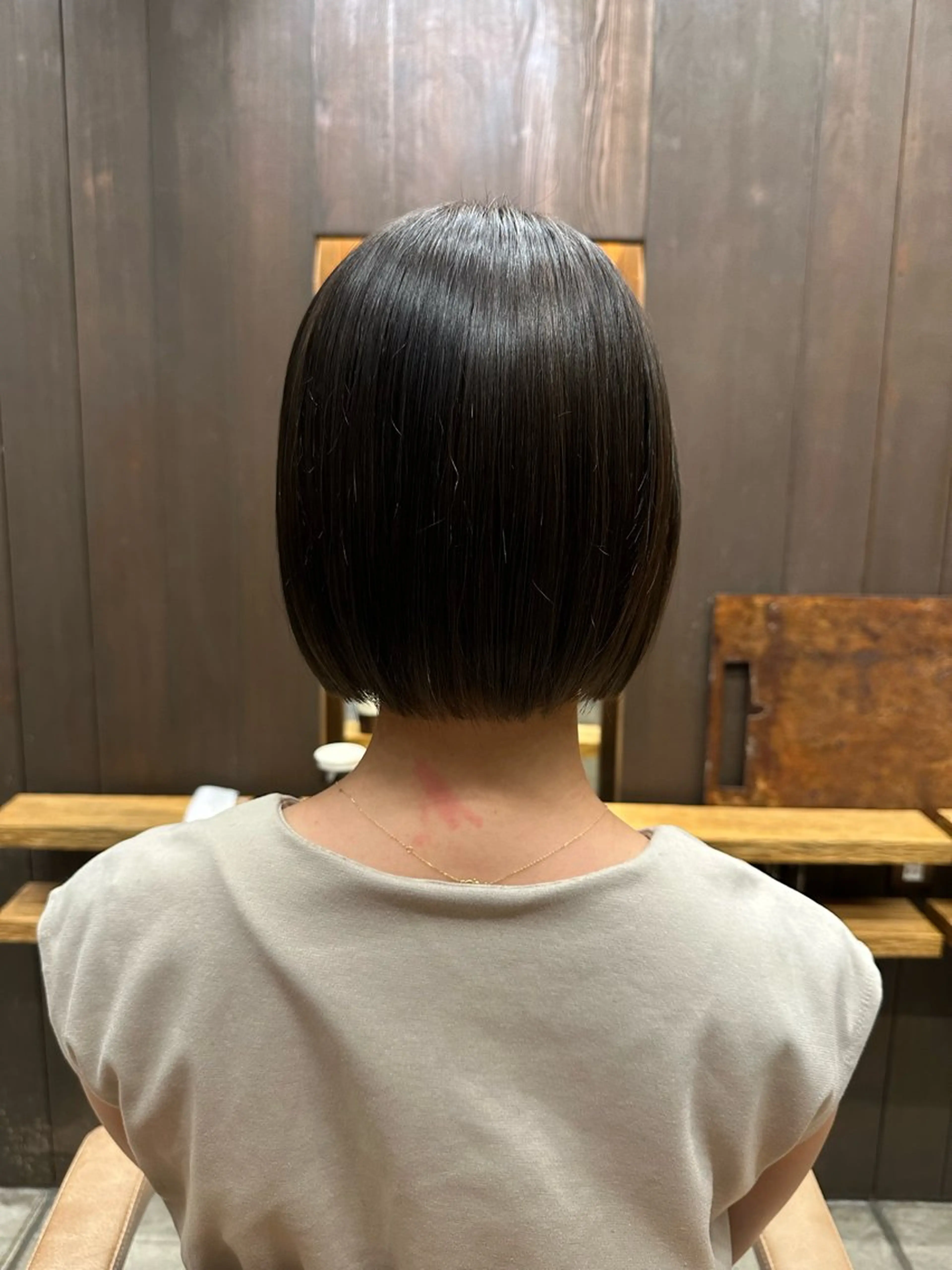 ミディアム カラー ボブ カット ヘアカラー トリートメント 似合わせ松本 容政のヘアスタイル
