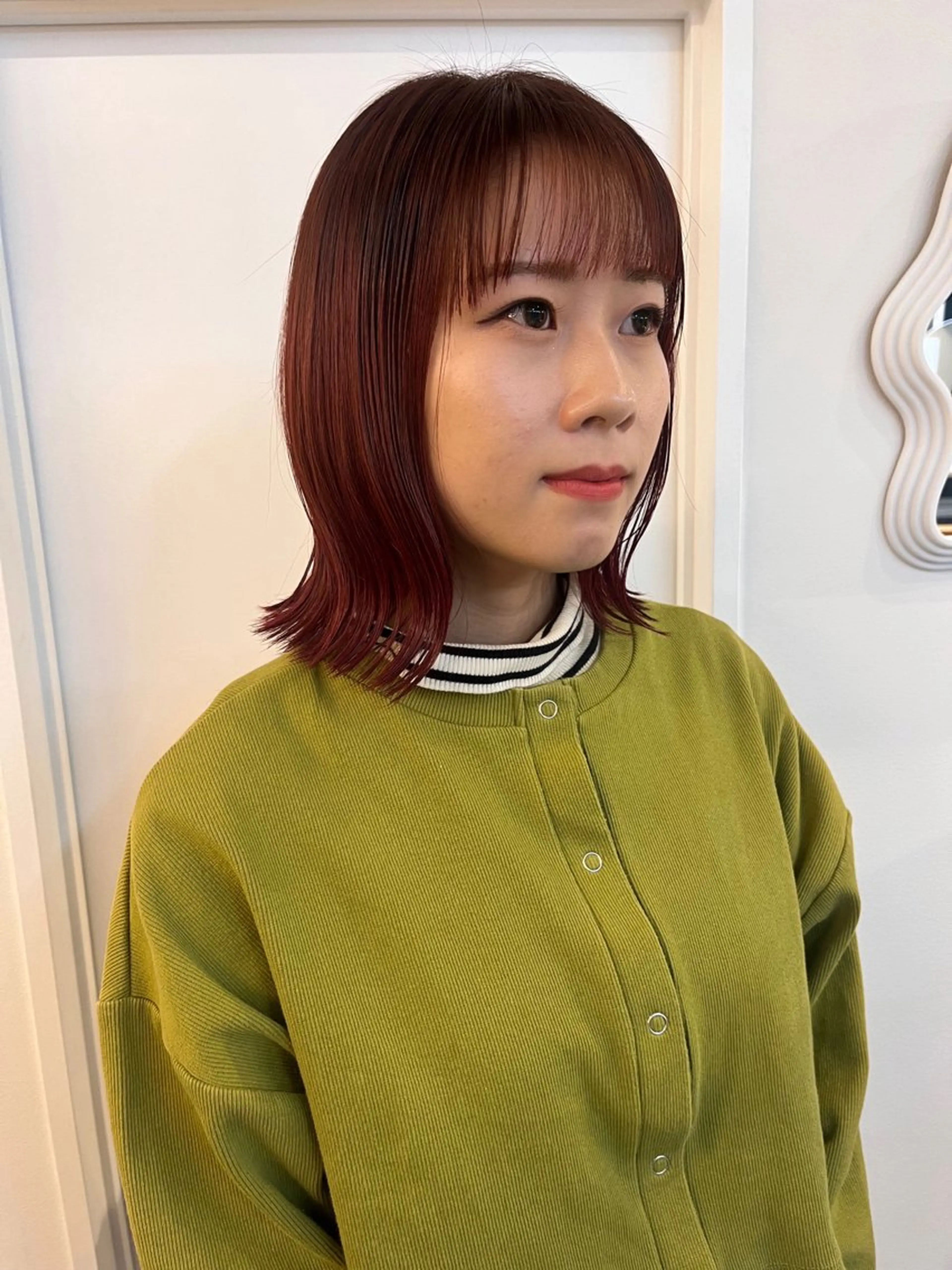 ミディアム カラー レイヤーカット/韓国 ヘア/ honokaのヘアスタイル