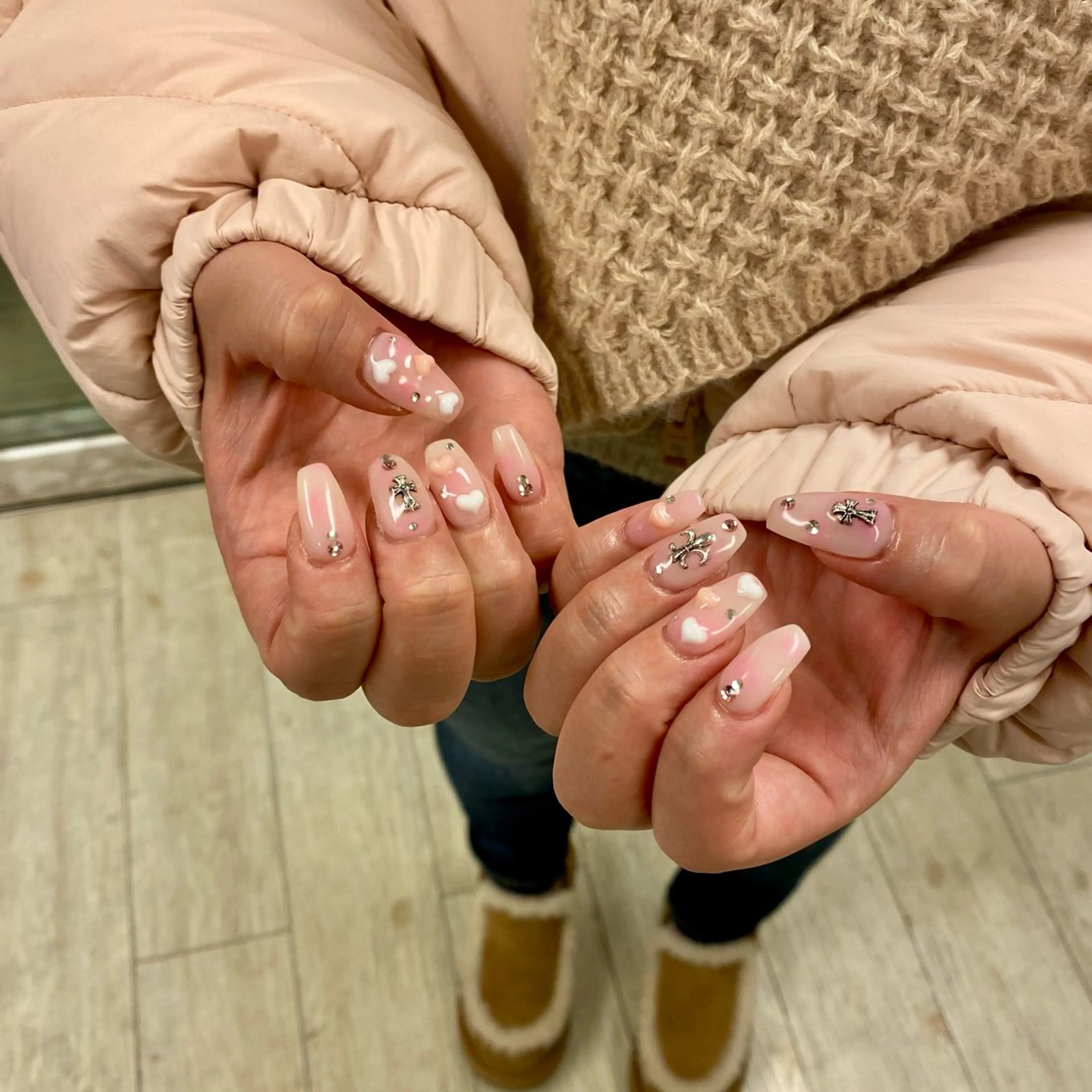 ネイル 大理石ネイル(マーブル) ハンドネイル SAKURA 中島のネイルデザイン