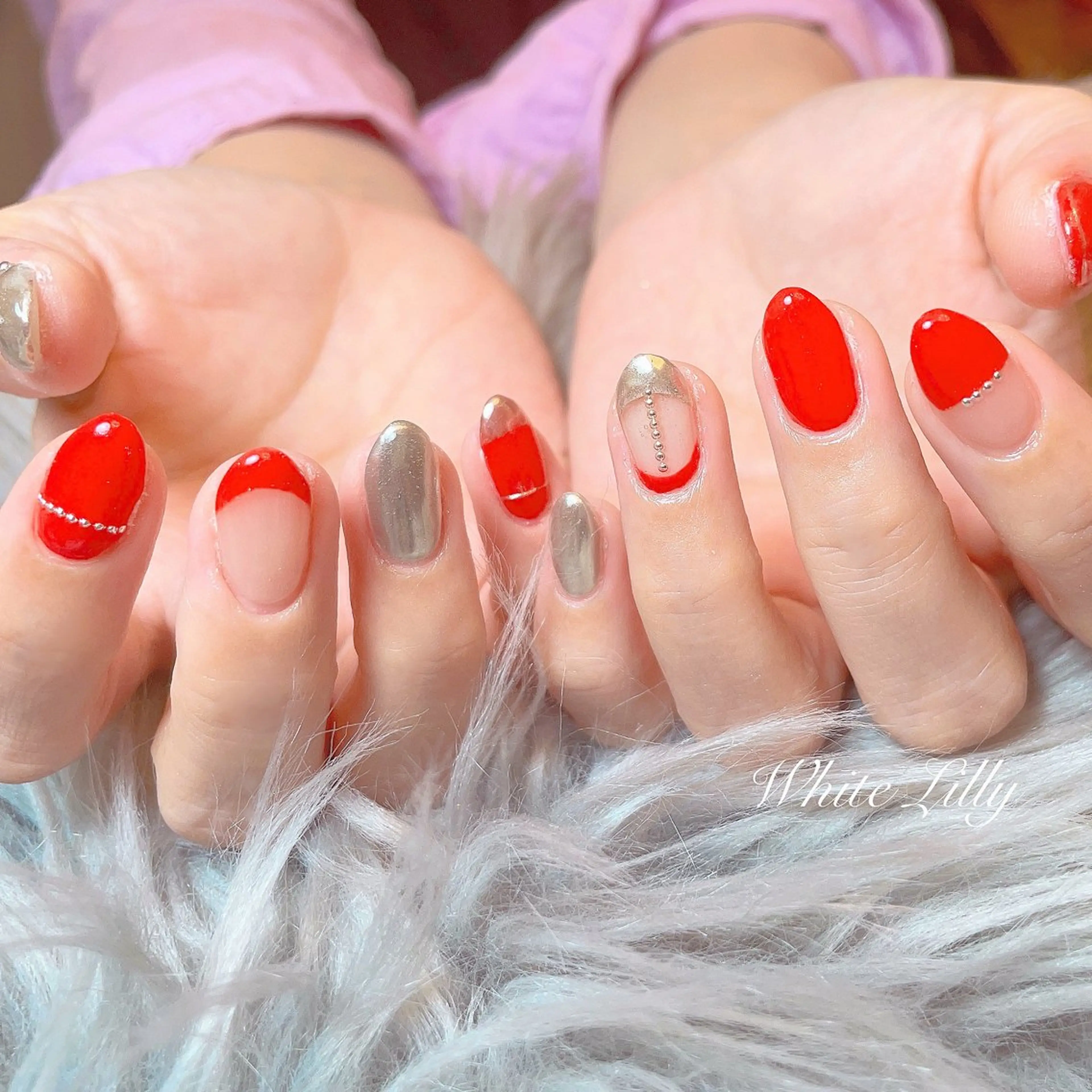 ネイル ハンドネイル White lily所属・牧田 雅世のネイルデザイン