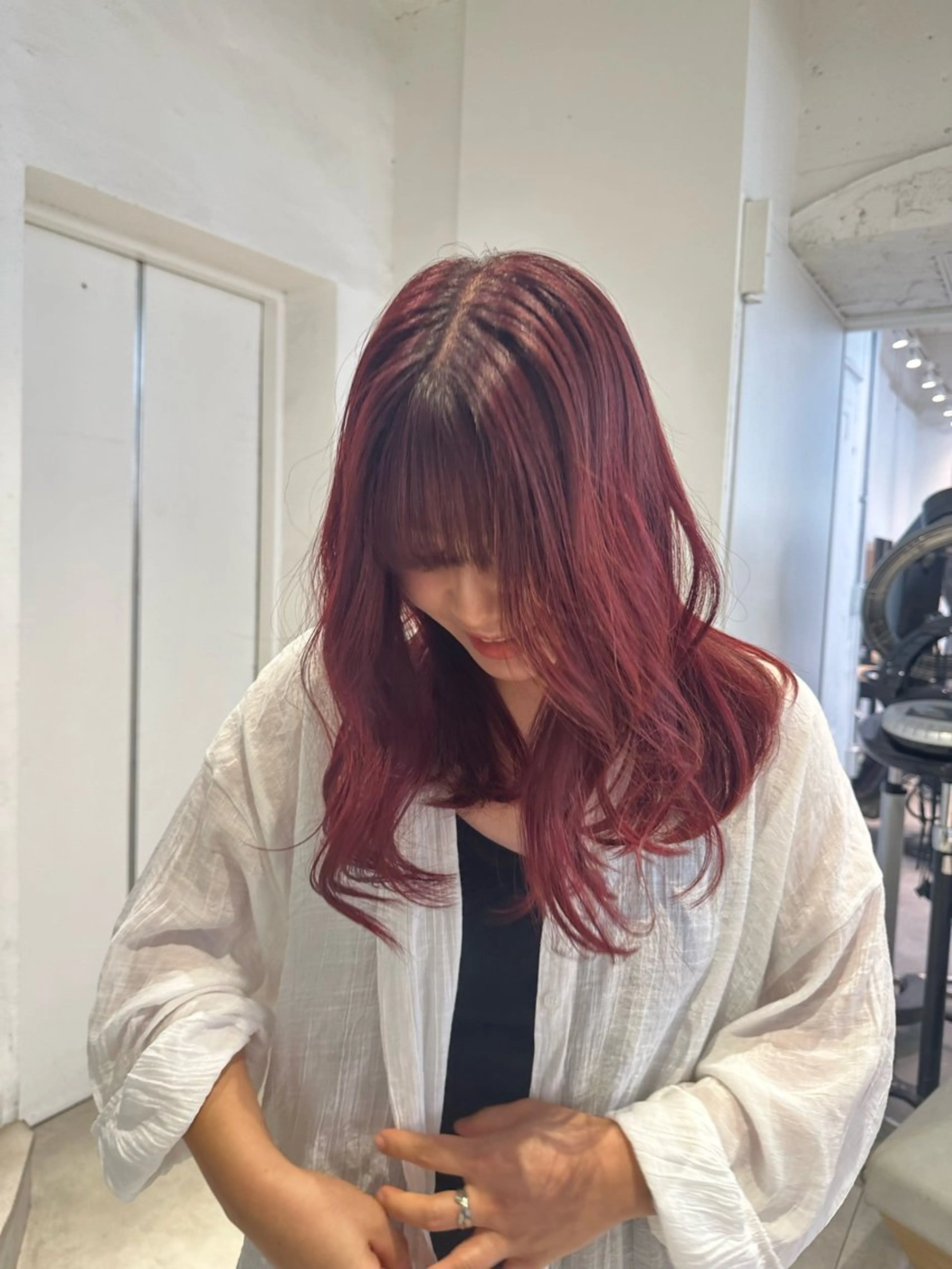 セミロング ヘアカラー 韓国ヘアメンズ・レデ ィース特化ミクのヘアスタイル