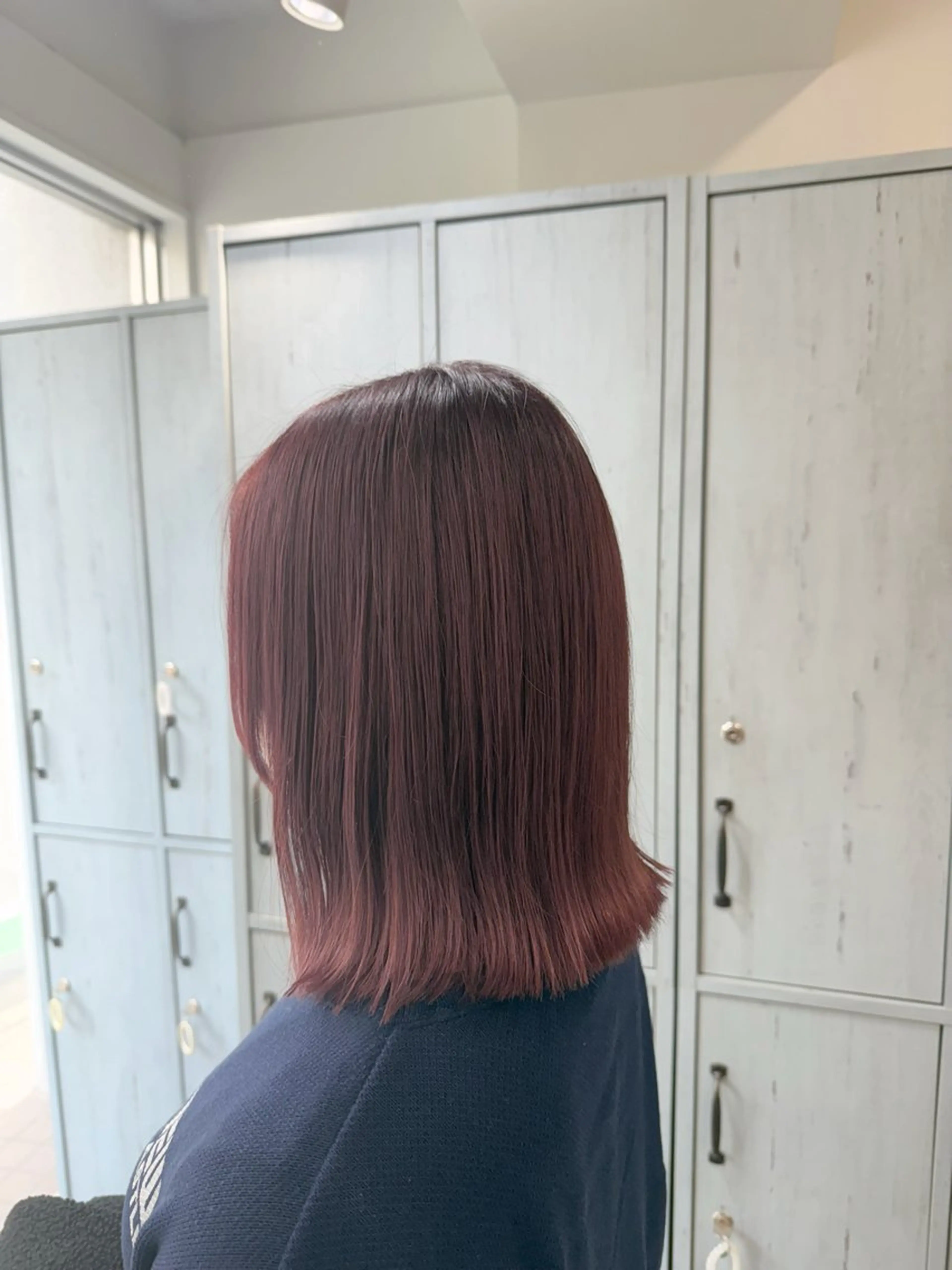 セミロング カット ヘアカラー トリートメント ピンク・ラベンダー/ レイヤー/NANAのヘアスタイル