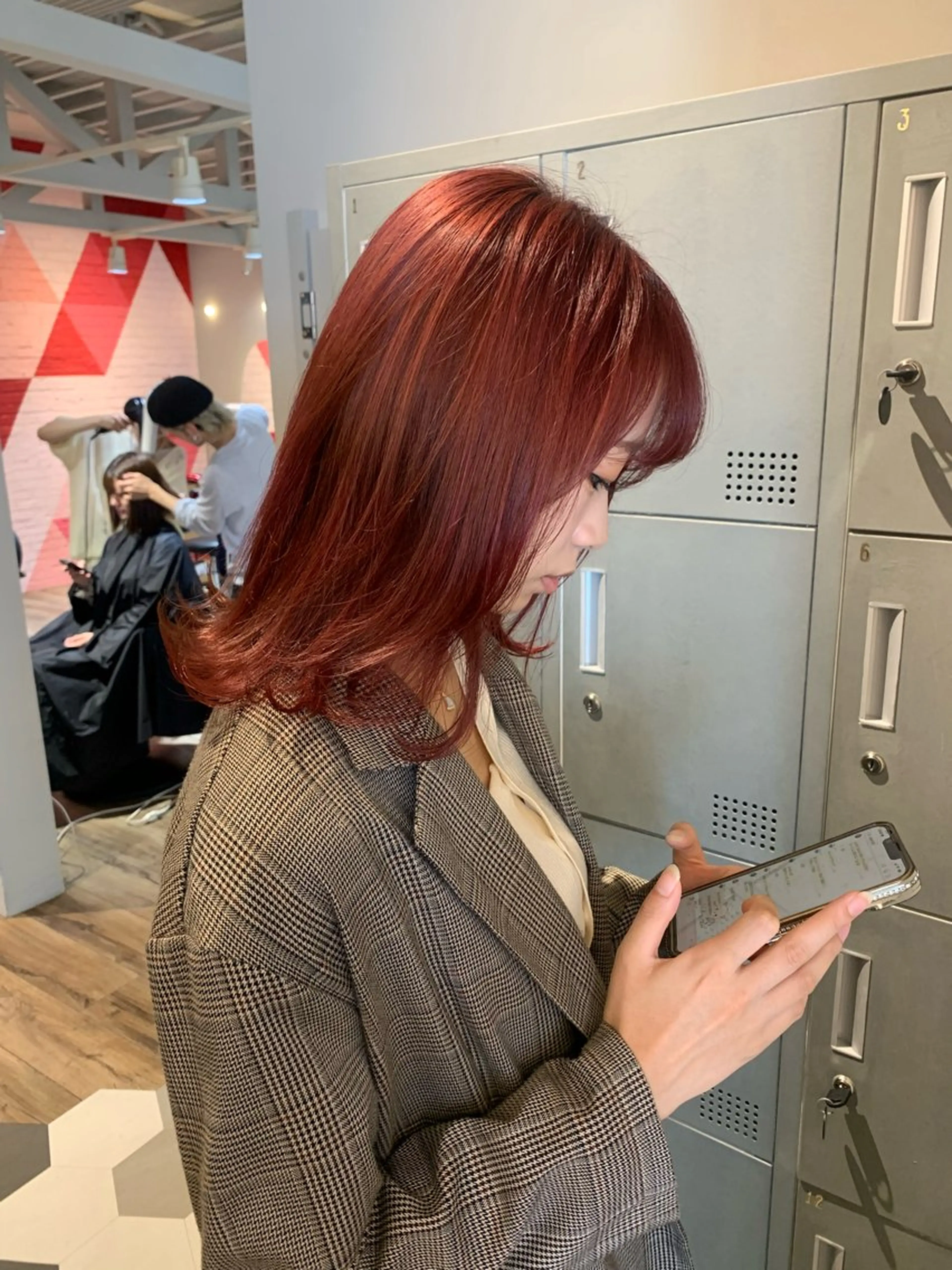 セミロング カラー ヘアカラー トリートメント ブリーチ/アレンジ 天満/chihiroのヘアスタイル