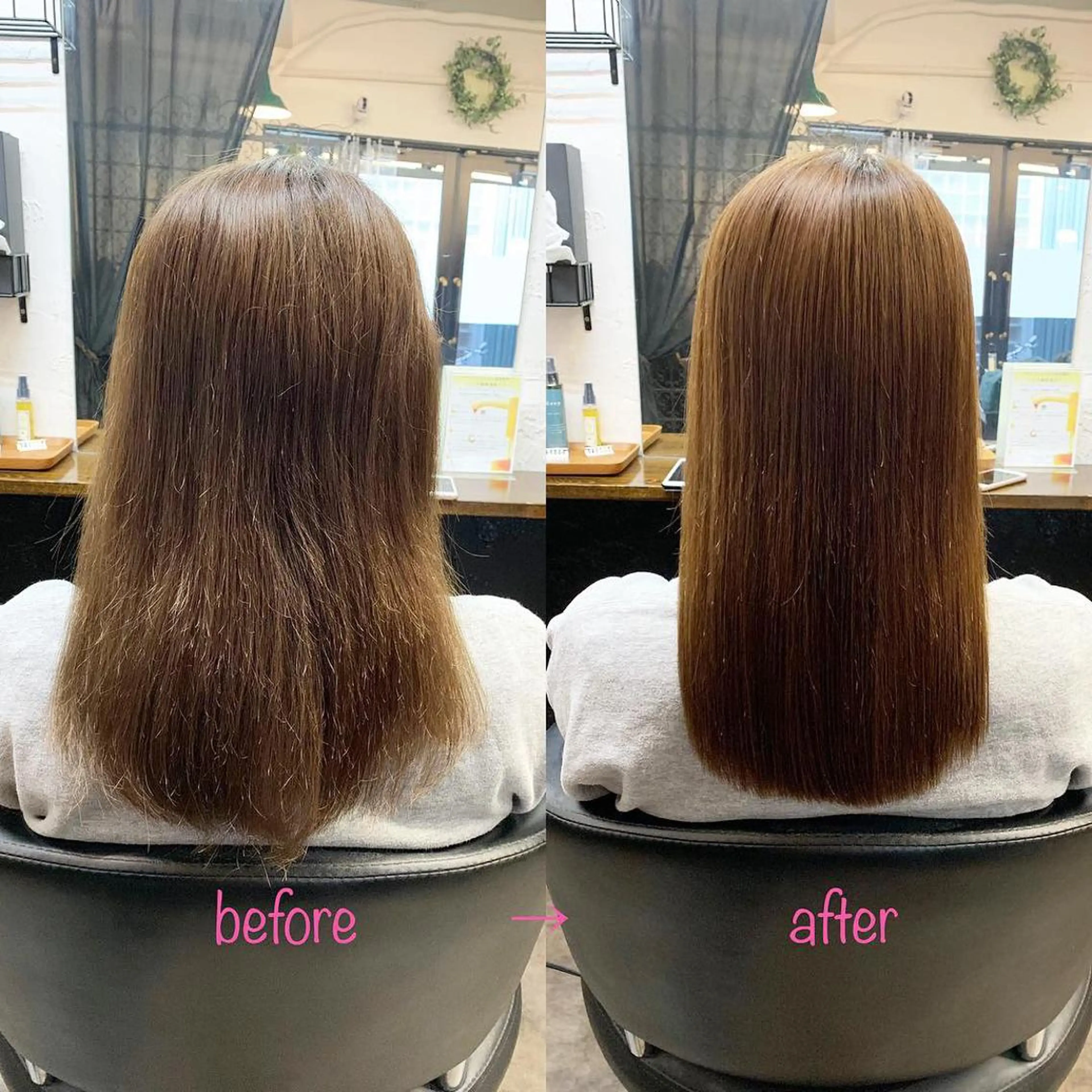 セミロング 縮毛矯正&髪質改善 MAILHAIRのヘアスタイル