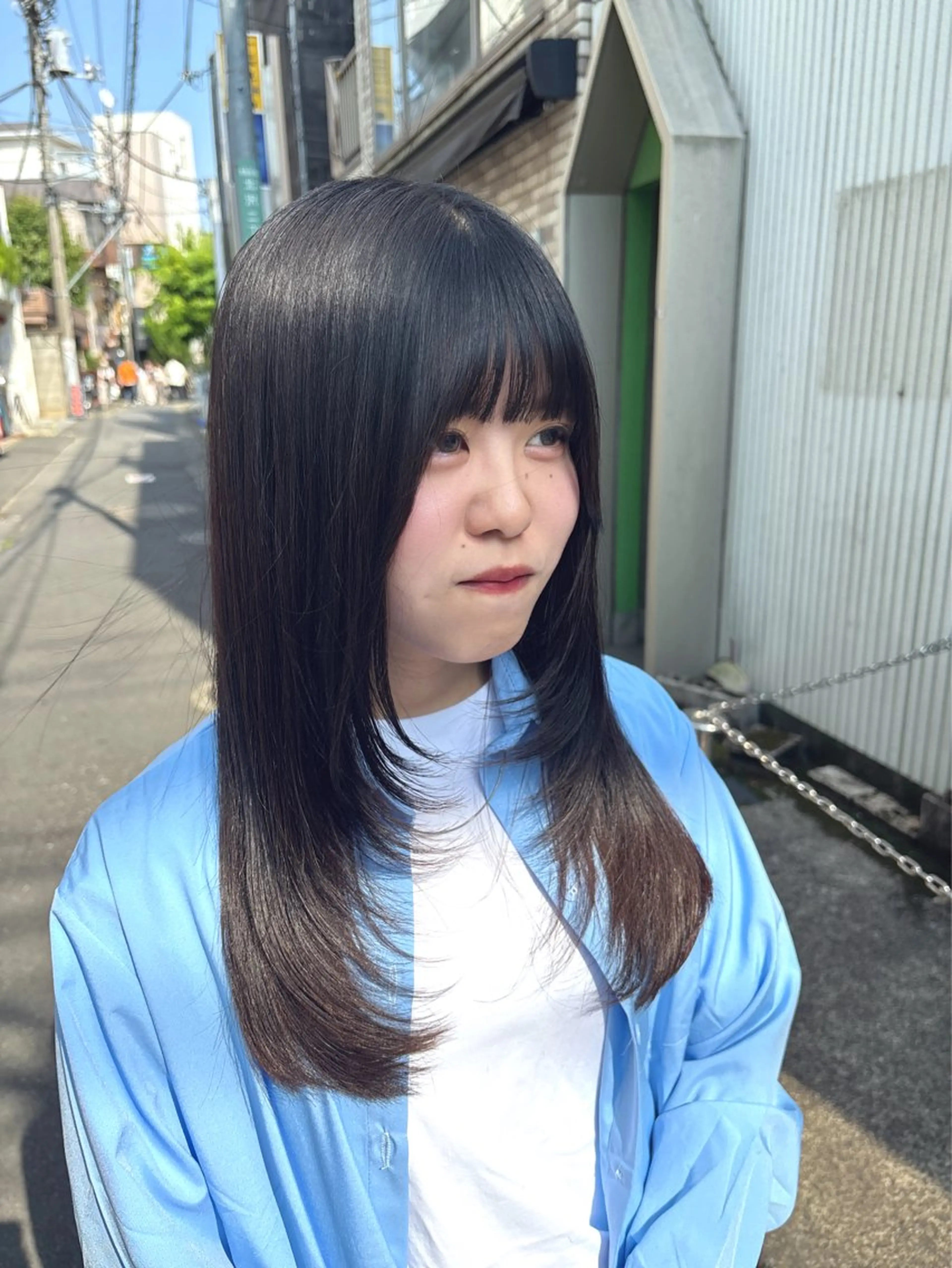 ロング レイヤーカット カット 長妻莉央/縮毛矯正 髪質改善カラーのヘアスタイル