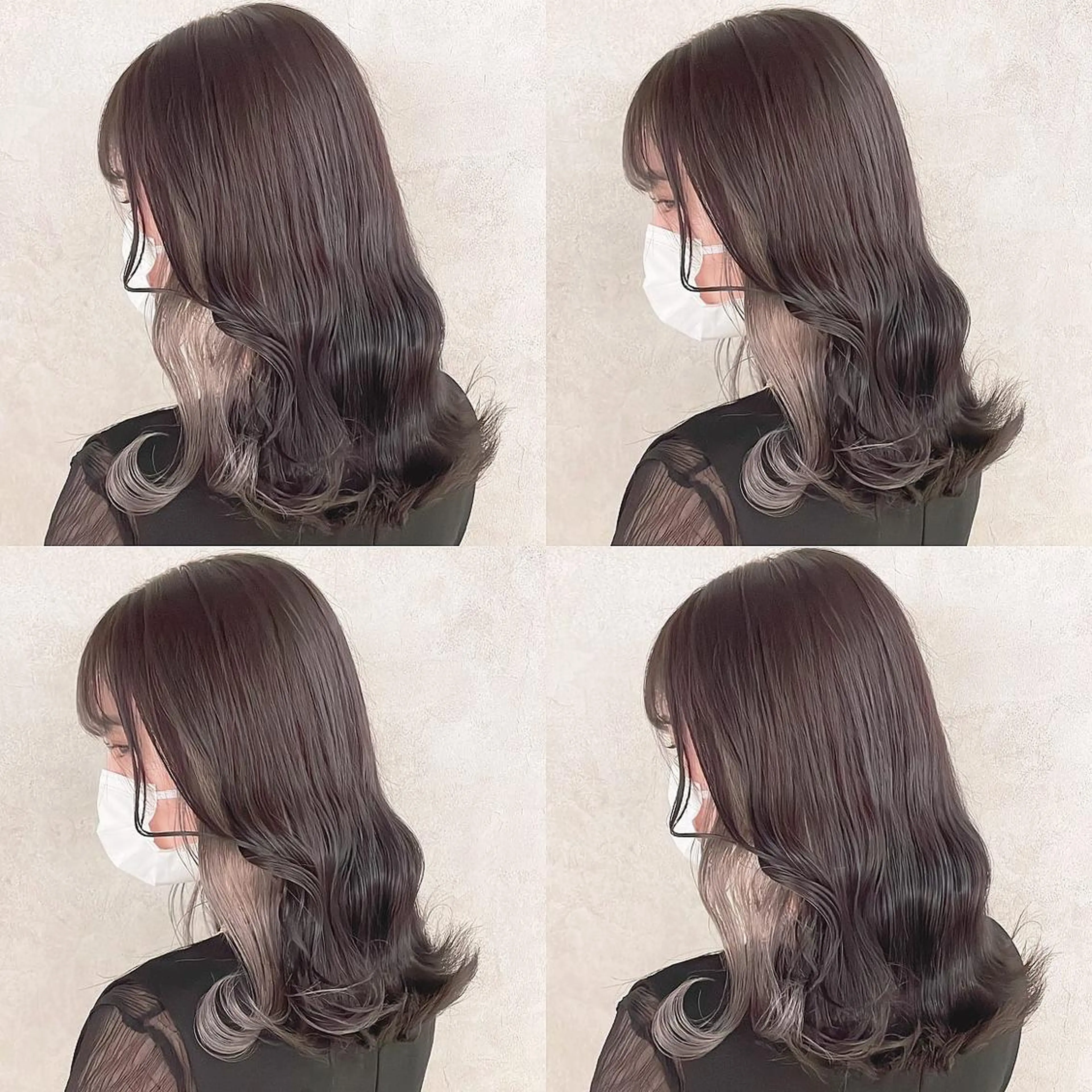 カラー ブリーチ グレージュ ヘアカラー トリートメント 渋谷:インナーカラー ／🍒エリカ🍒のヘアスタイル