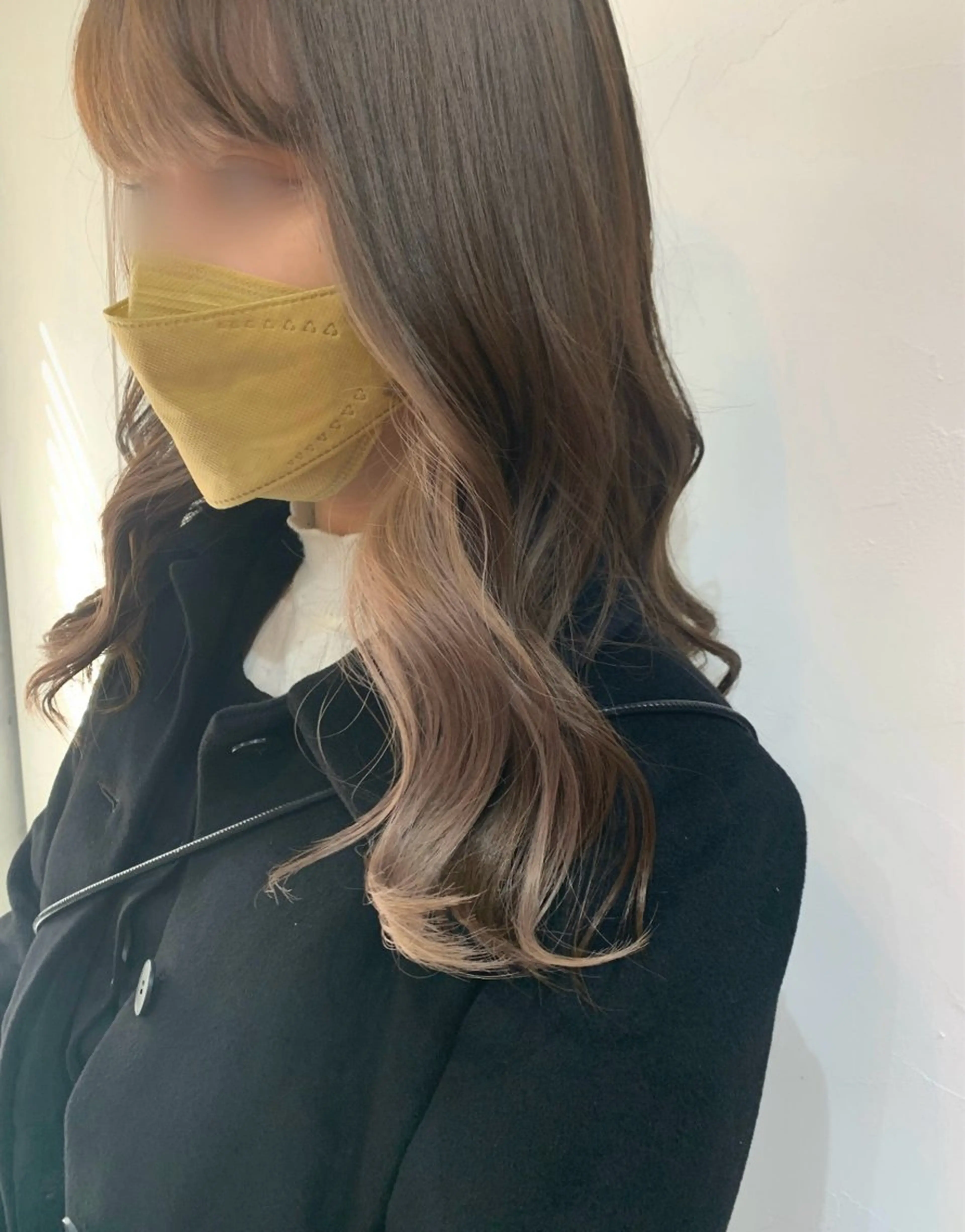 セミロング カラー ヘアアレンジ ヘアカラー kei🤎ベージュ /透明感カラー/博多のヘアスタイル