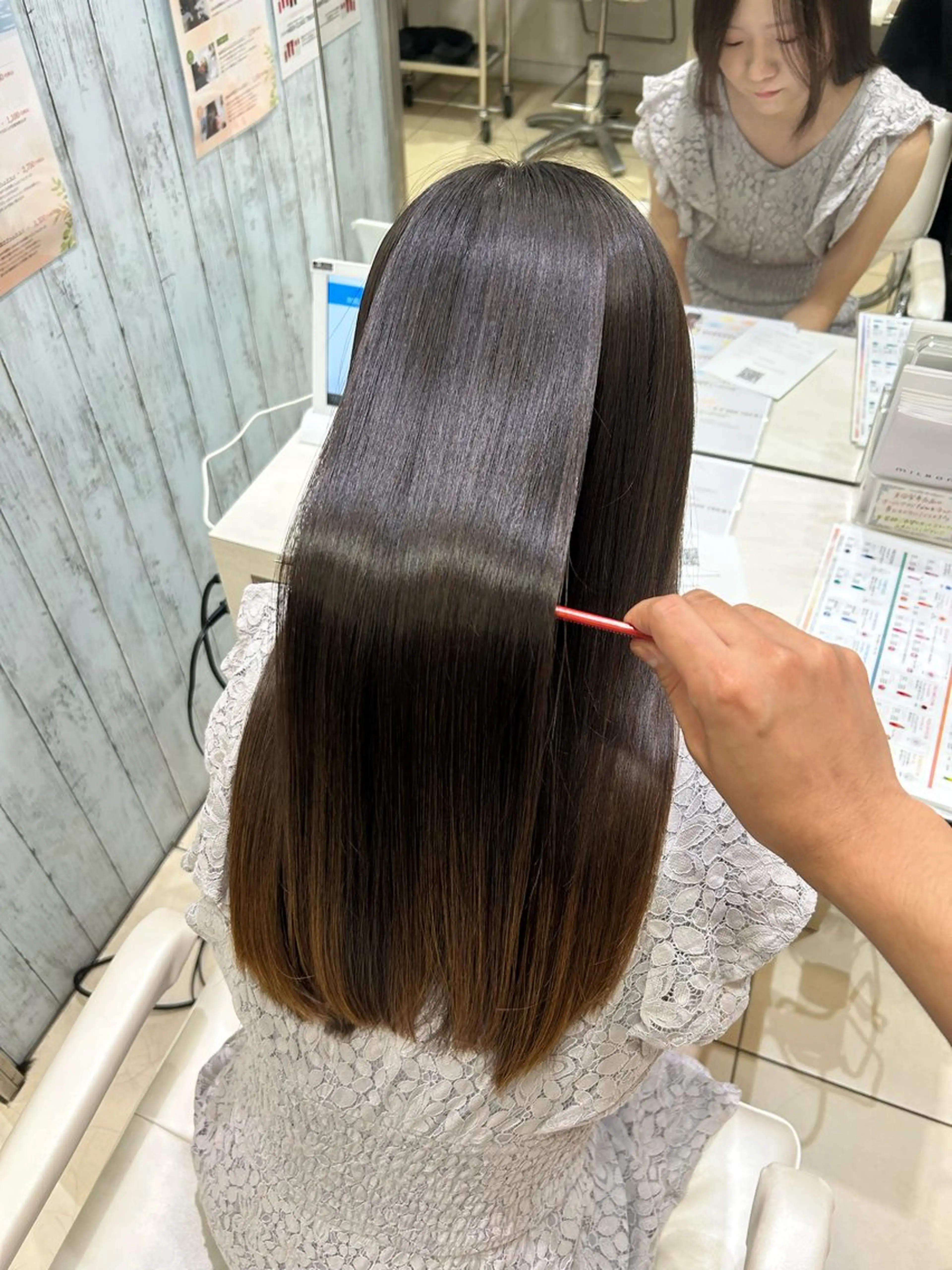 ロング カット 縮毛矯正 【髪質改善カラー】 瀧田嵐士🇰🇷のヘアスタイル