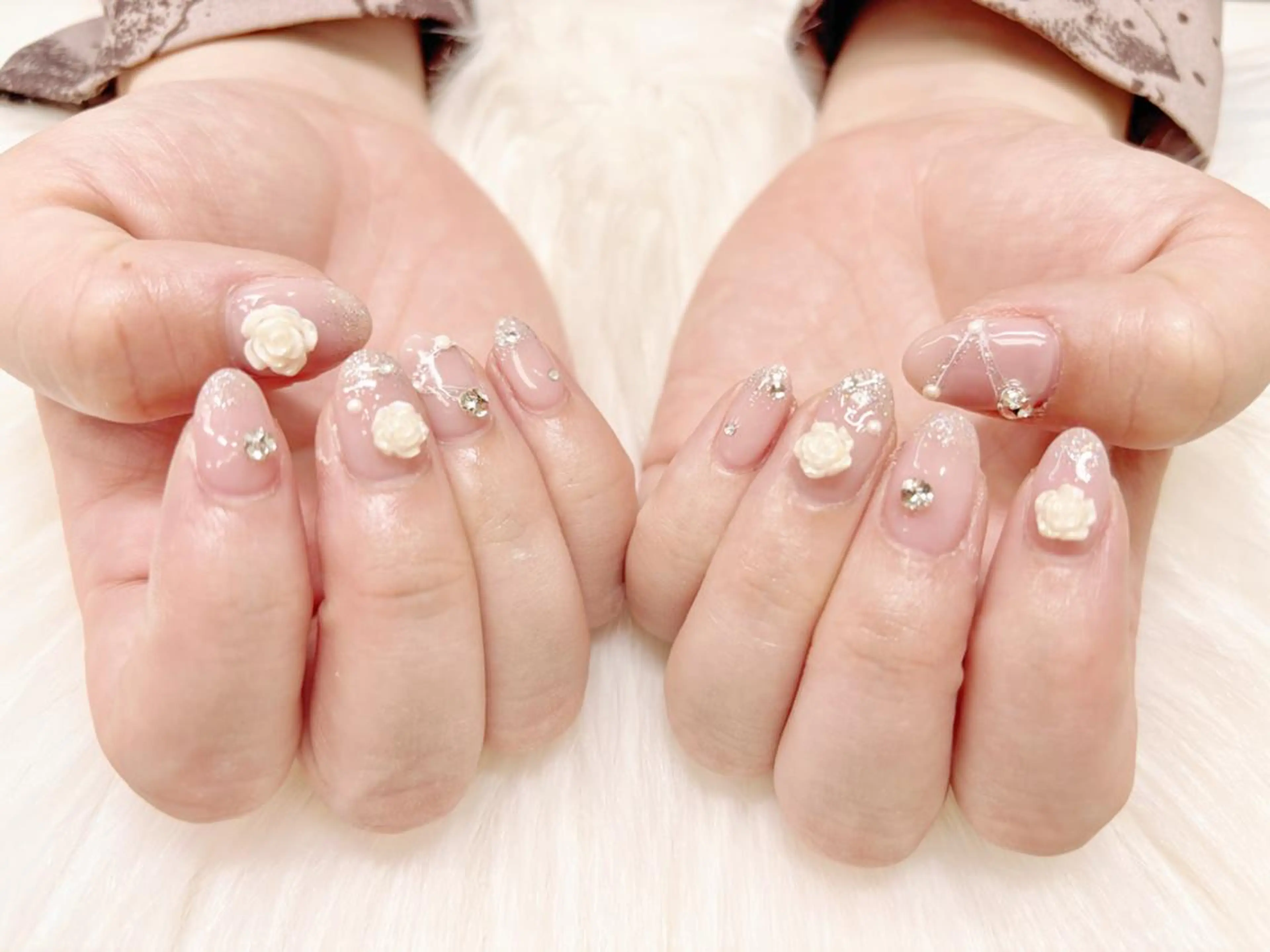 ネイル 長さ出し ジェルネイル 持ち込み パラジェル 春ネイル ハンドネイル リラネイル ギョウのネイルデザイン