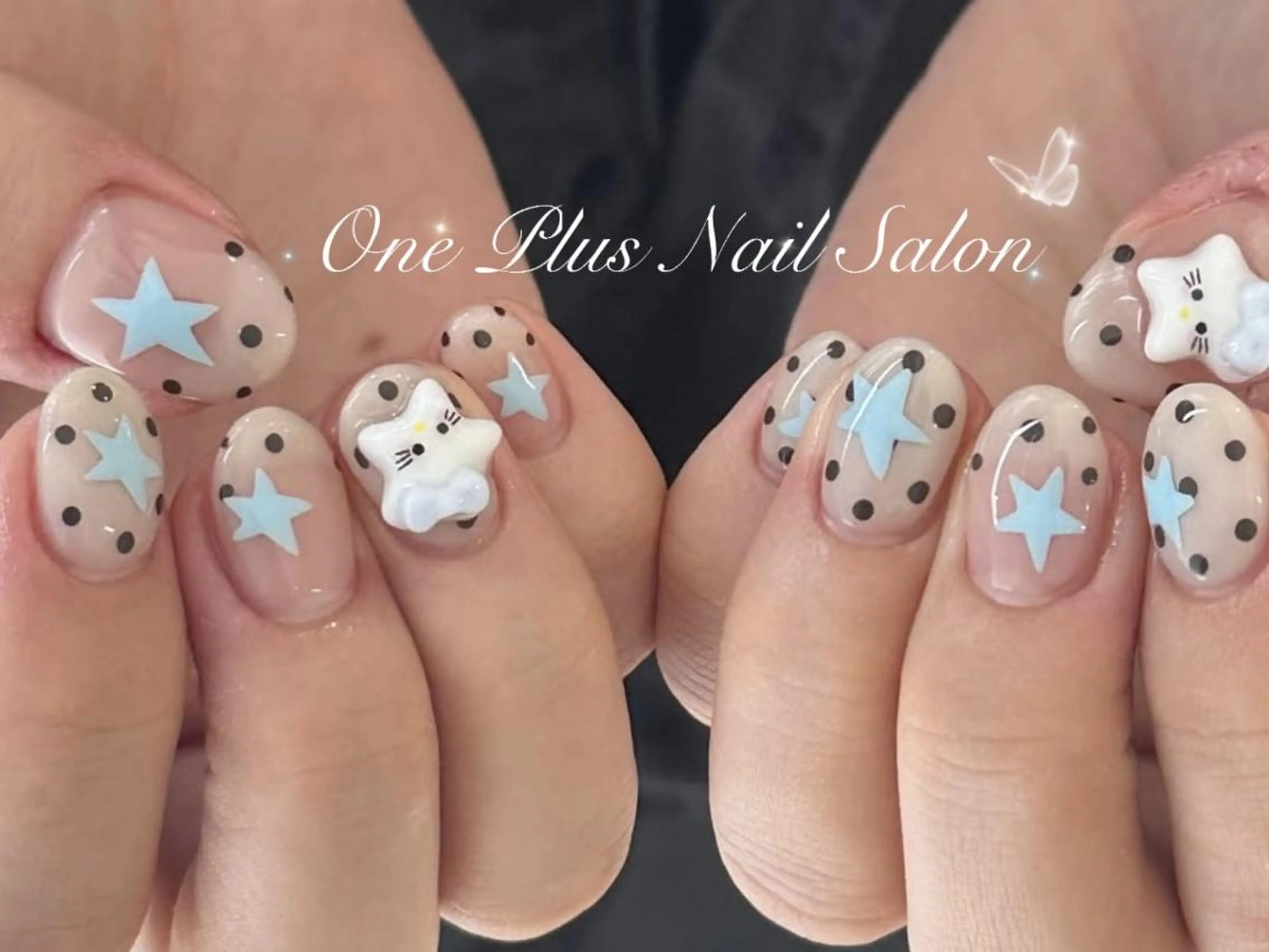 ネイル オーロラネイル 長さ出し フットネイル フレンチネイル ジェルネイル One Plus Nail Salonのネイルデザイン