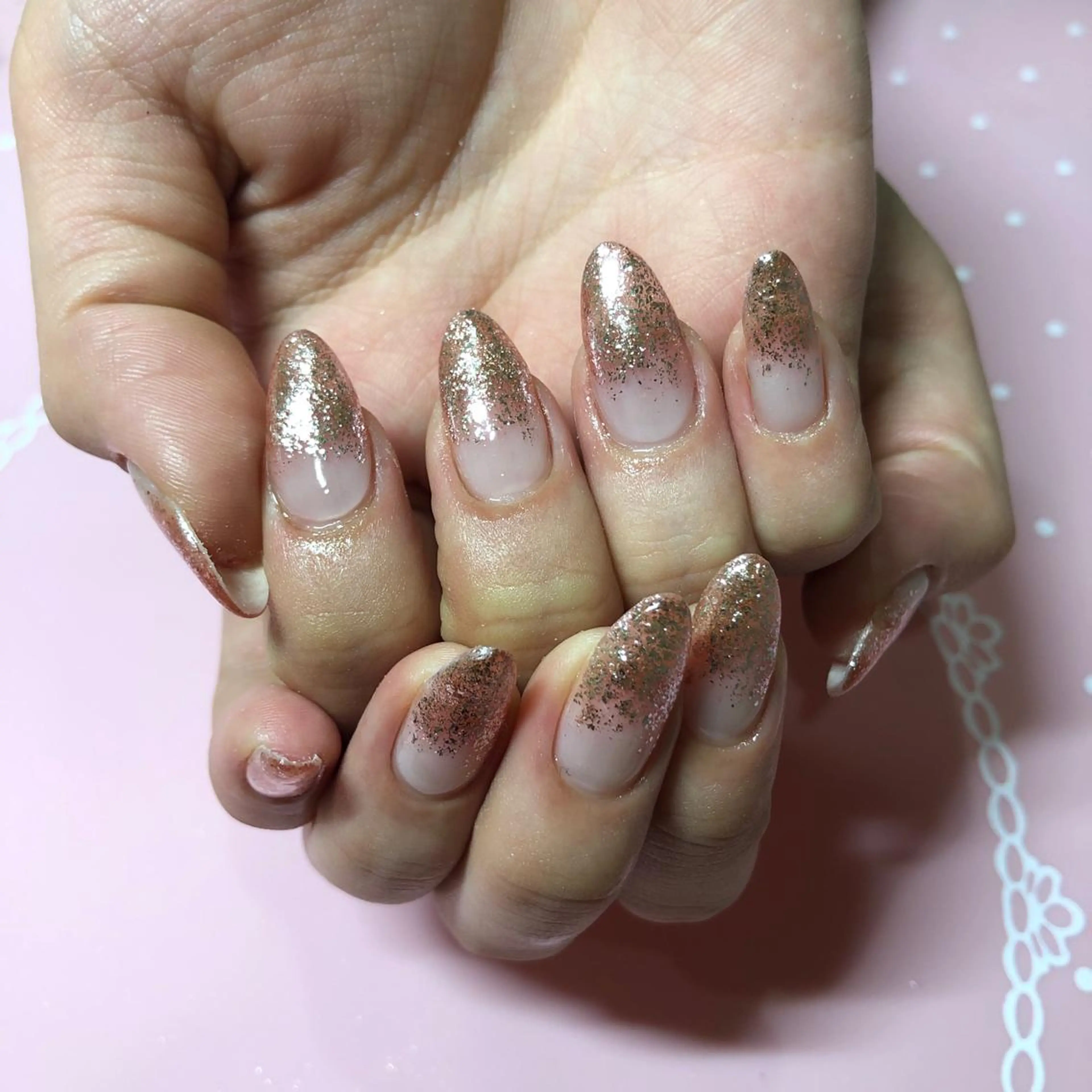 ミディアム ネイル ハンドネイル 《LB》ラブリエ Nail&eyeのマツエク・マツパデザイン
