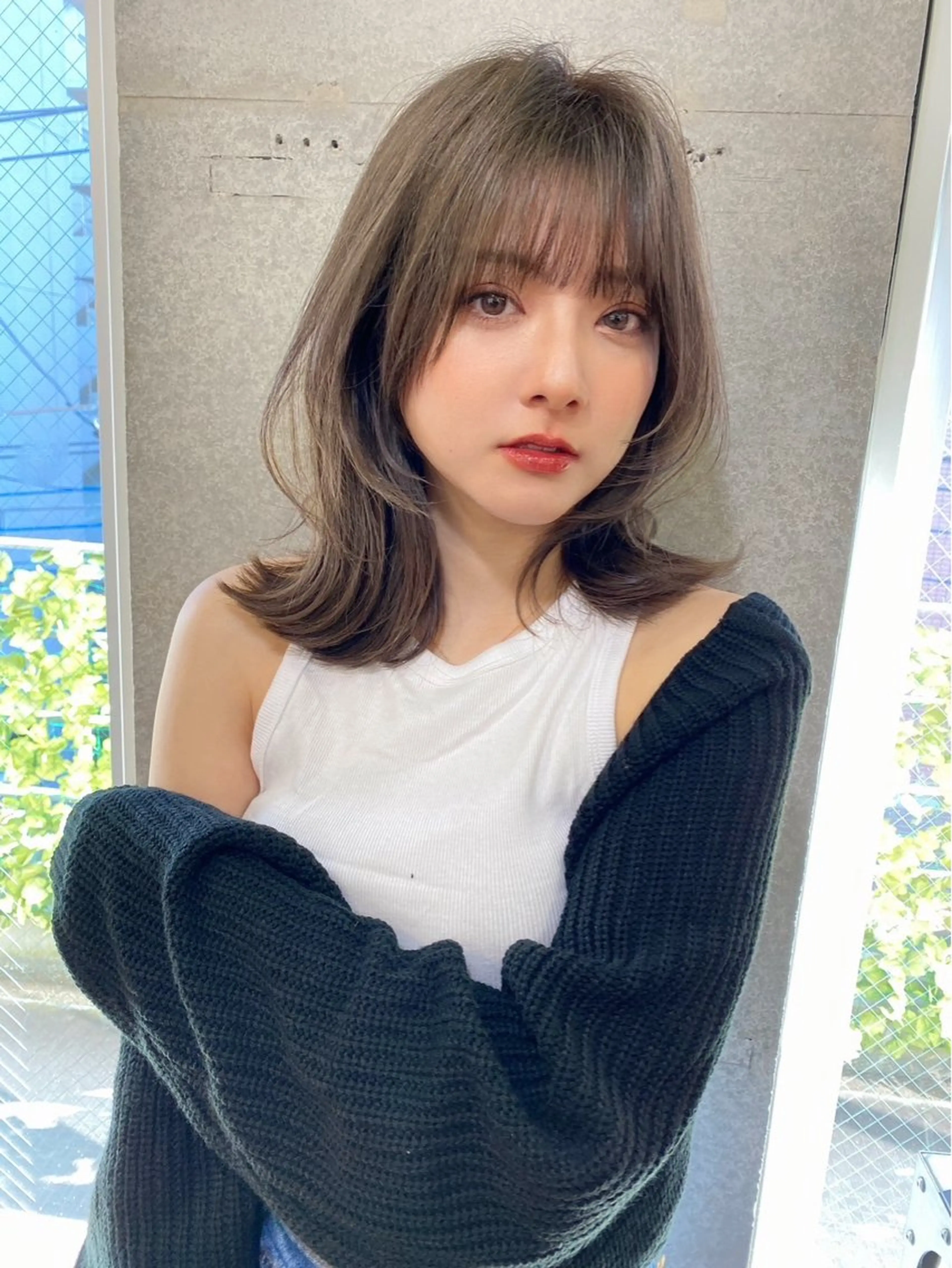 ミディアム カラー 似合わせレイヤー 🇰🇷荒木洋文のヘアスタイル