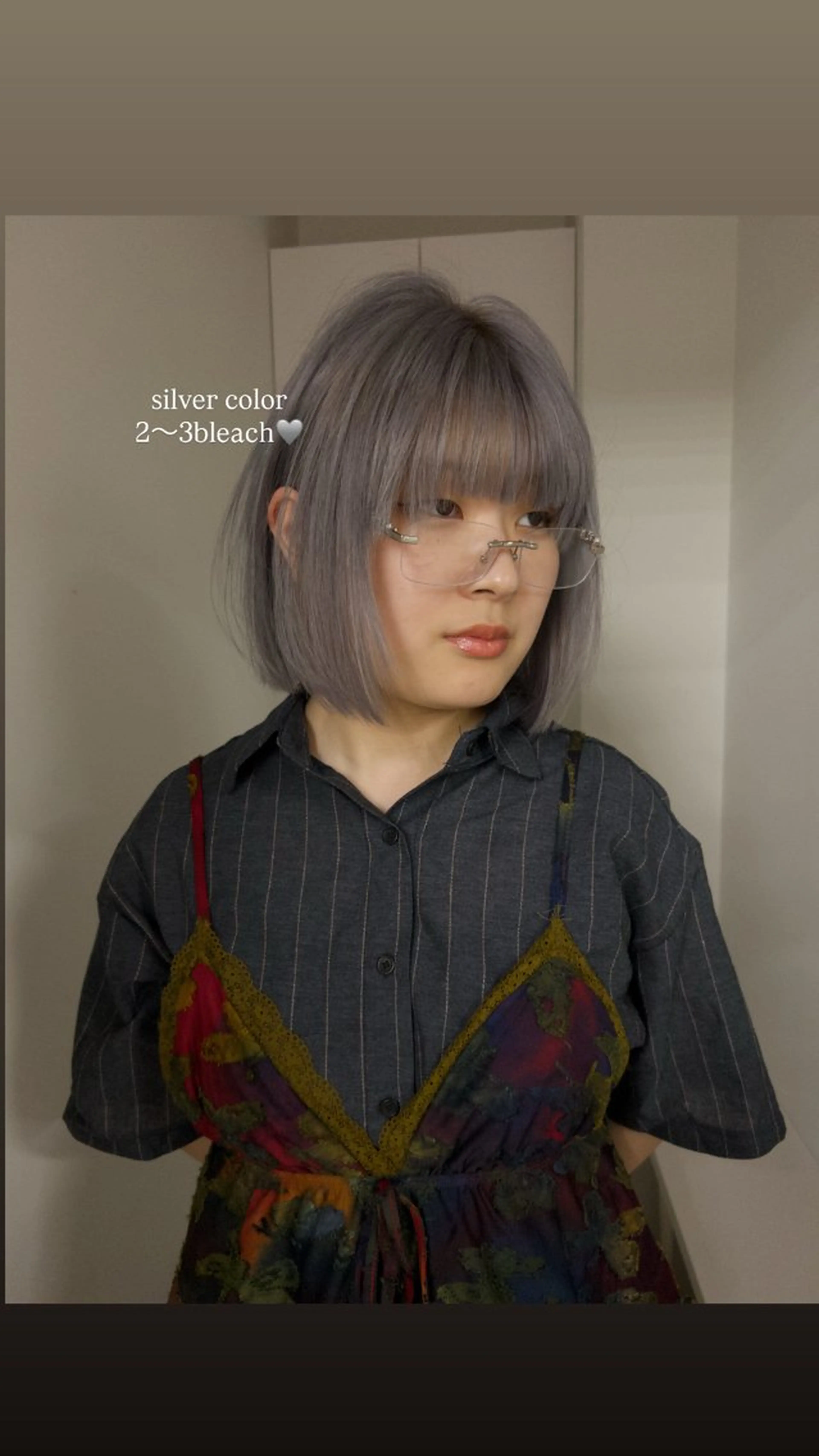 ショート ヘアカラー リン🔔ボブ cut 柔らかベージュ🤎のヘアスタイル